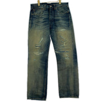 デニムパンツ LVC 501XX 1947年モデル リペア加工 インディゴ (34) 34 ブルー