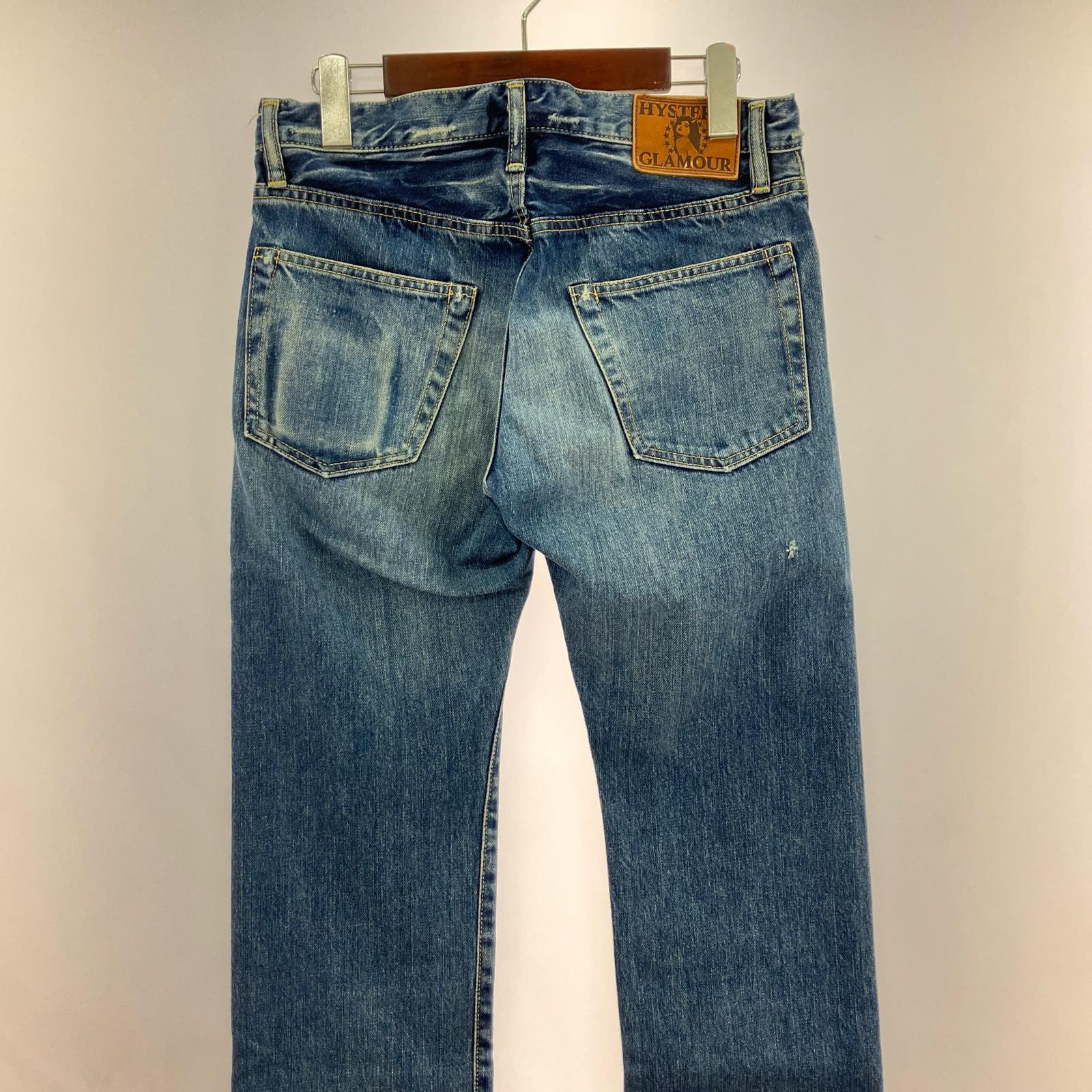 デニムパンツ SP加工スタッズ ストレート W28 28 ネイビー