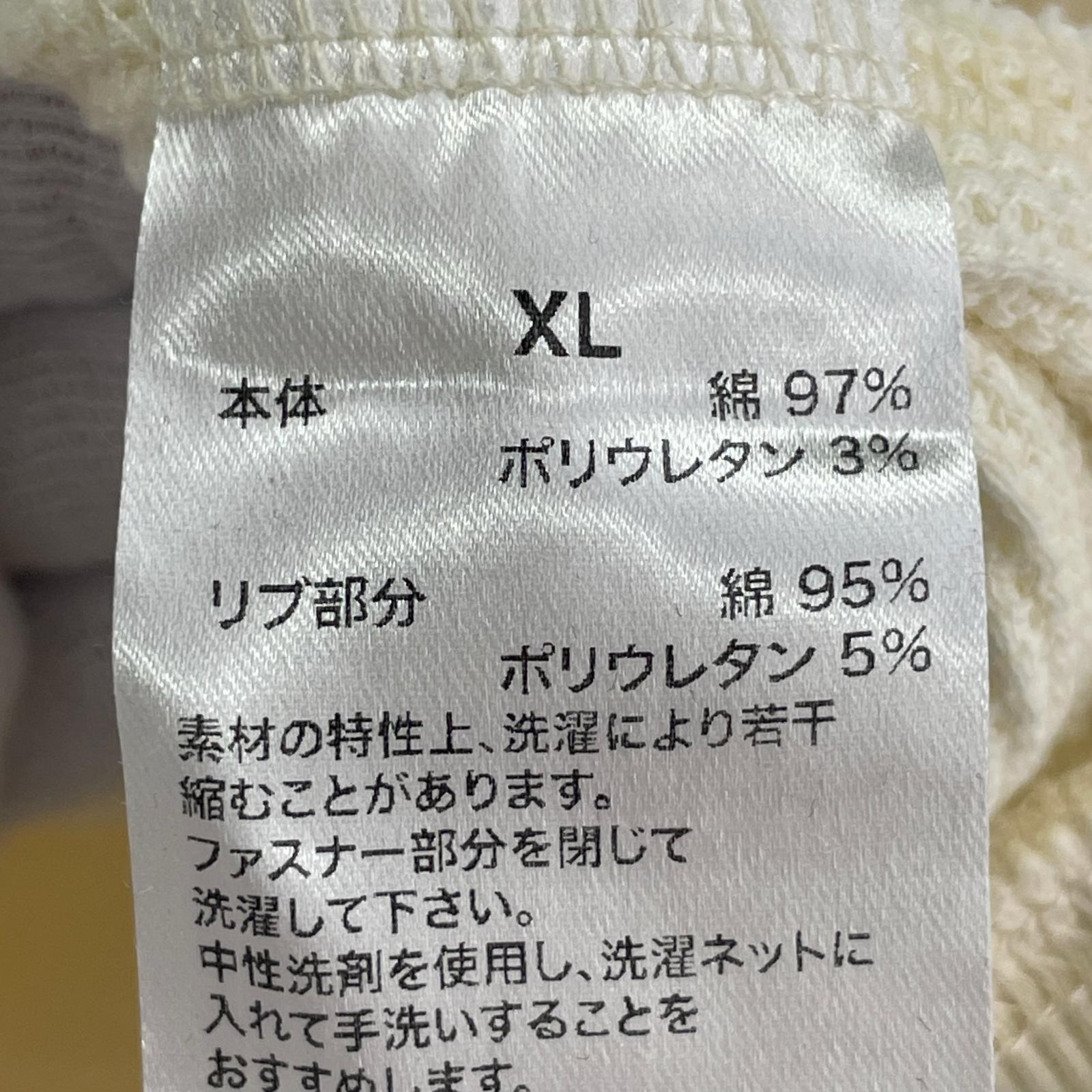 パーカー WOKE EDGE/Washed Thermal Zip Hoodie ホワイト