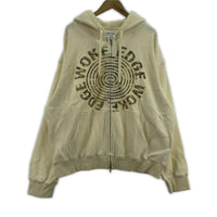 パーカー WOKE EDGE/Washed Thermal Zip Hoodie ホワイト