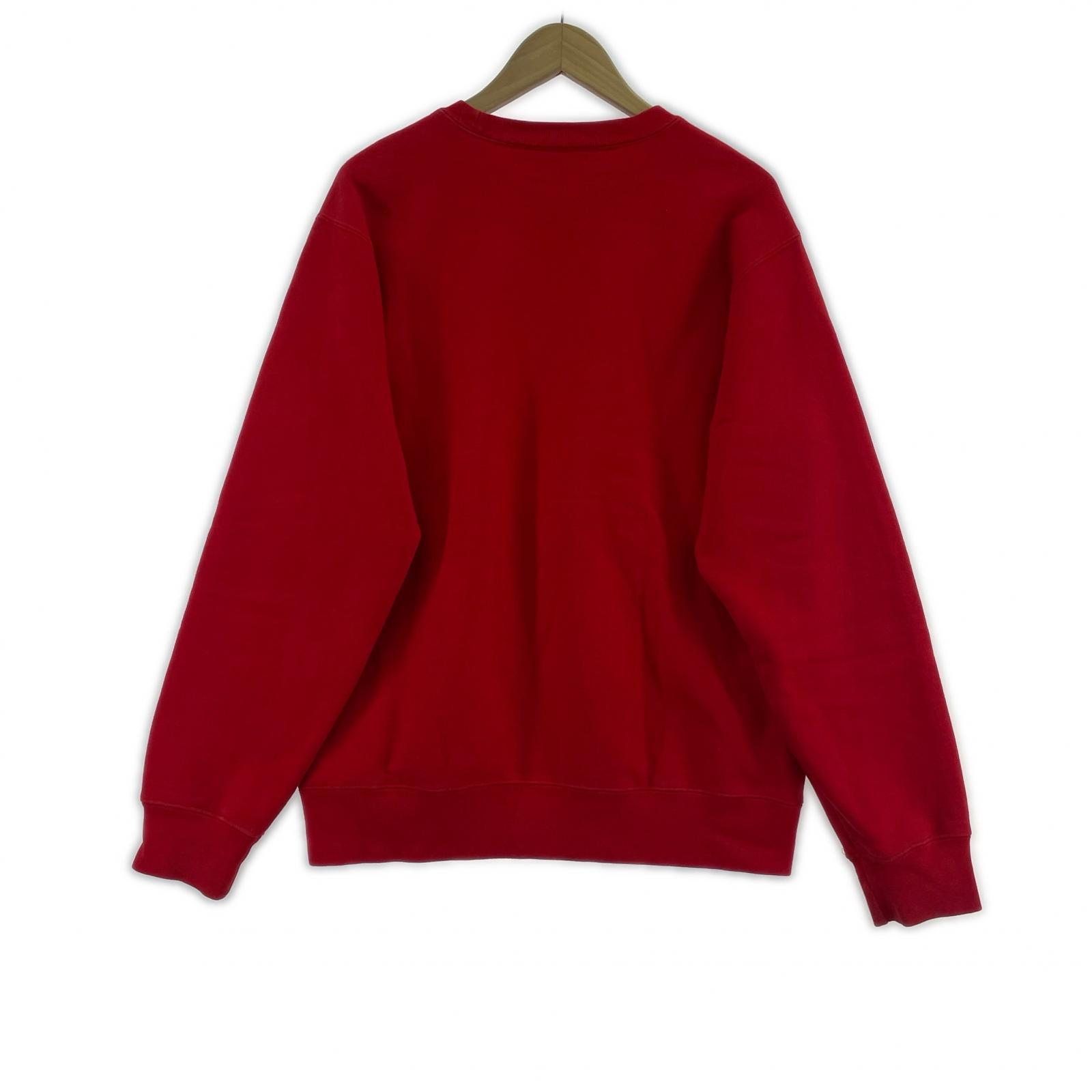 スウェット 18SS Contrast Crewneck Small Box Logo M レッド