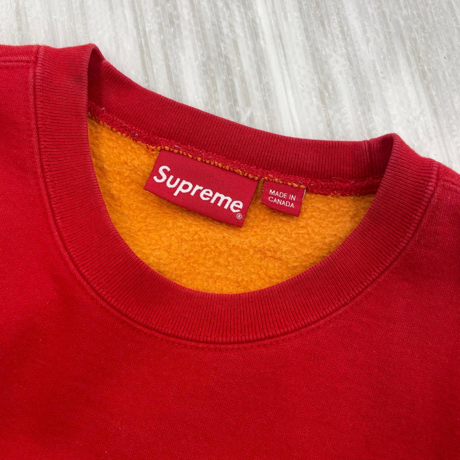 スウェット 18SS Contrast Crewneck Small Box Logo M レッド