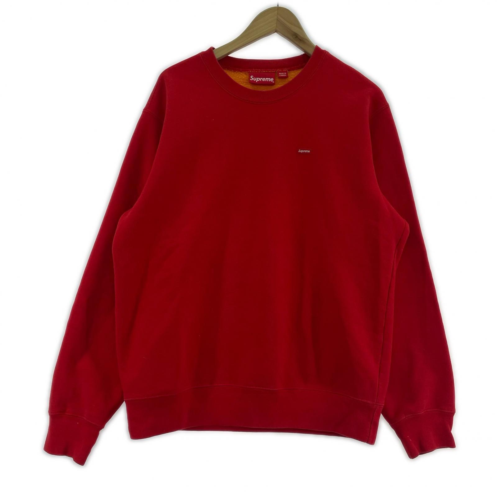 スウェット 18SS Contrast Crewneck Small Box Logo M レッド