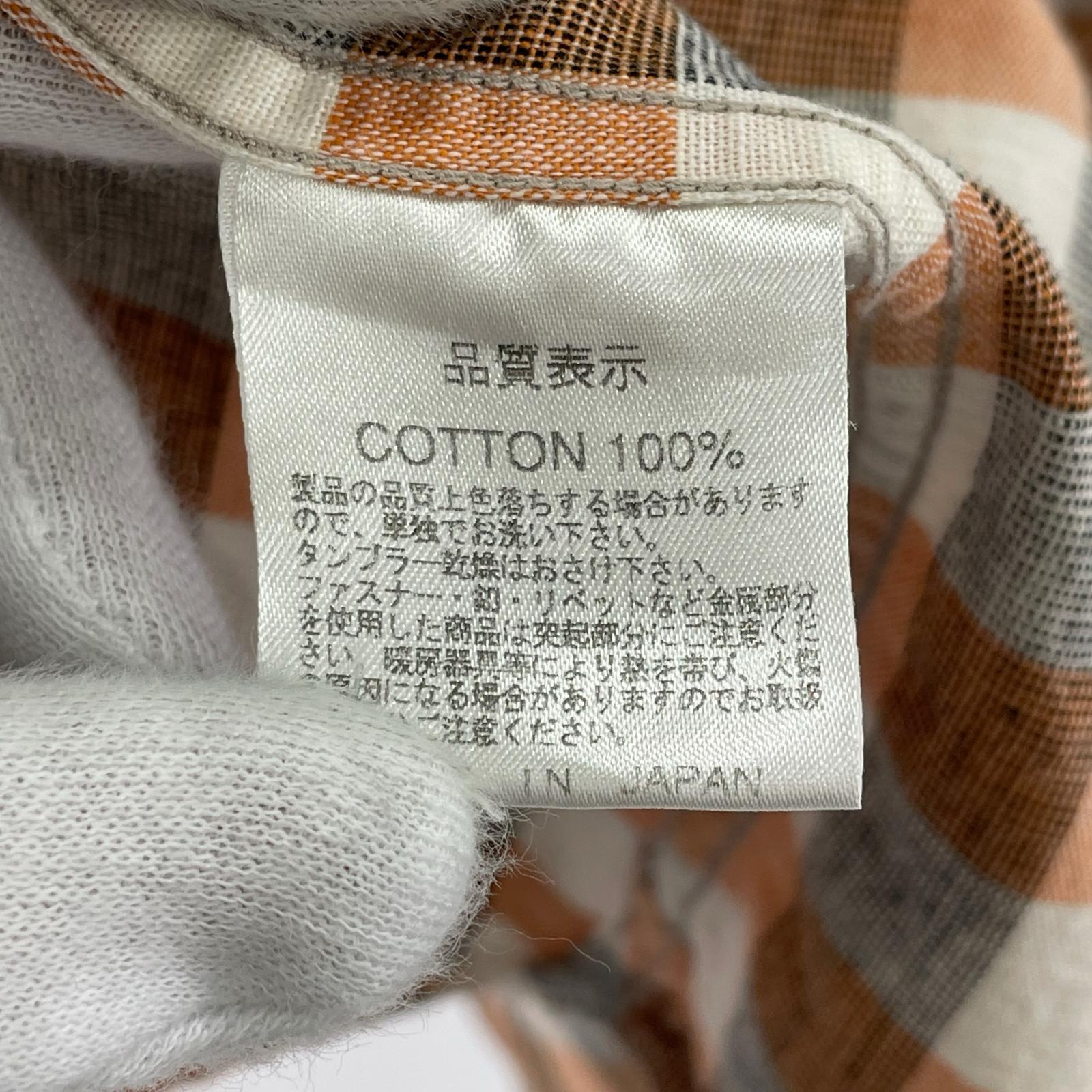 長袖シャツ チェック ウエスタンシャツ オレンジ オレンジ