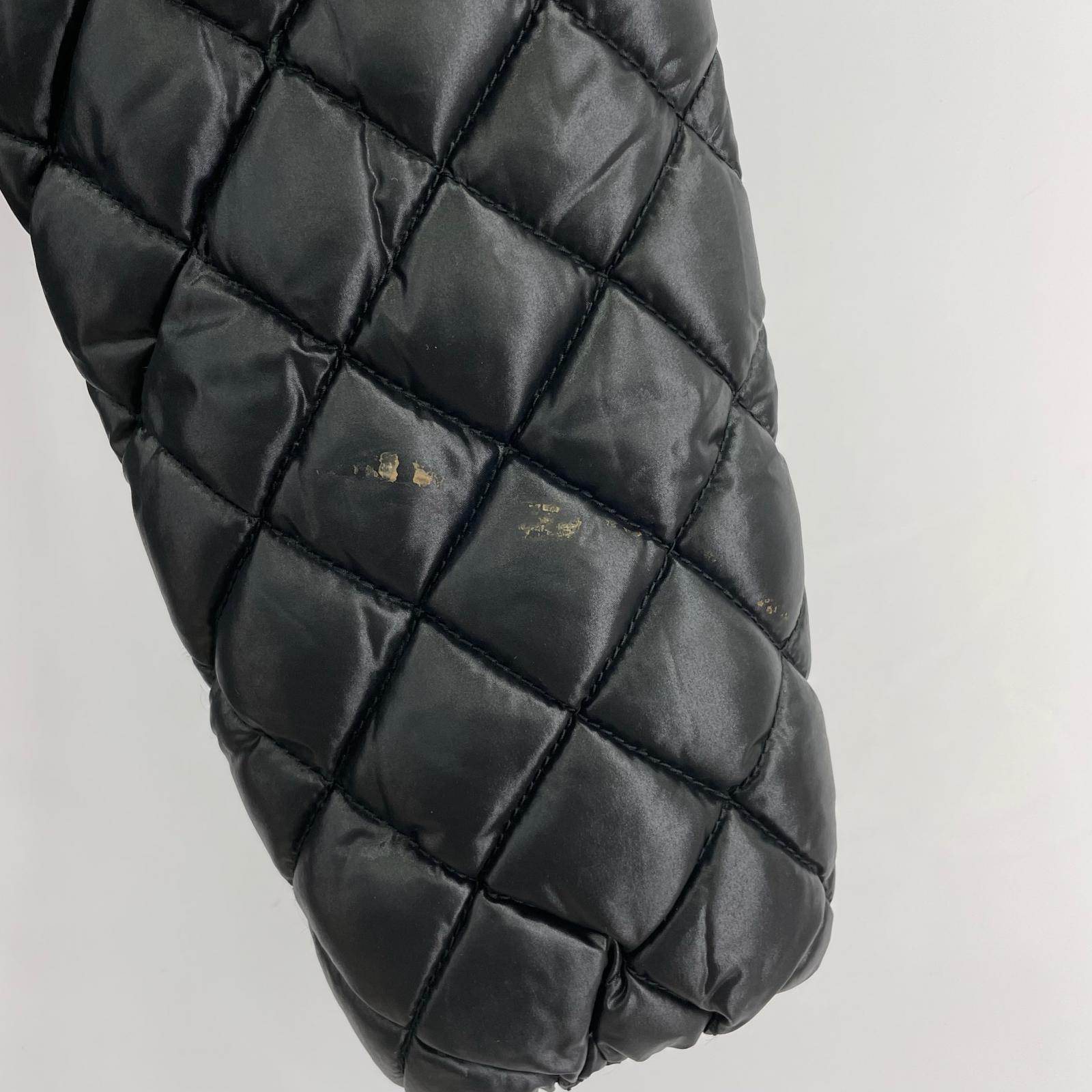 ダウンジャケット 中綿ダウンコート ファー付 BLK ブラック
