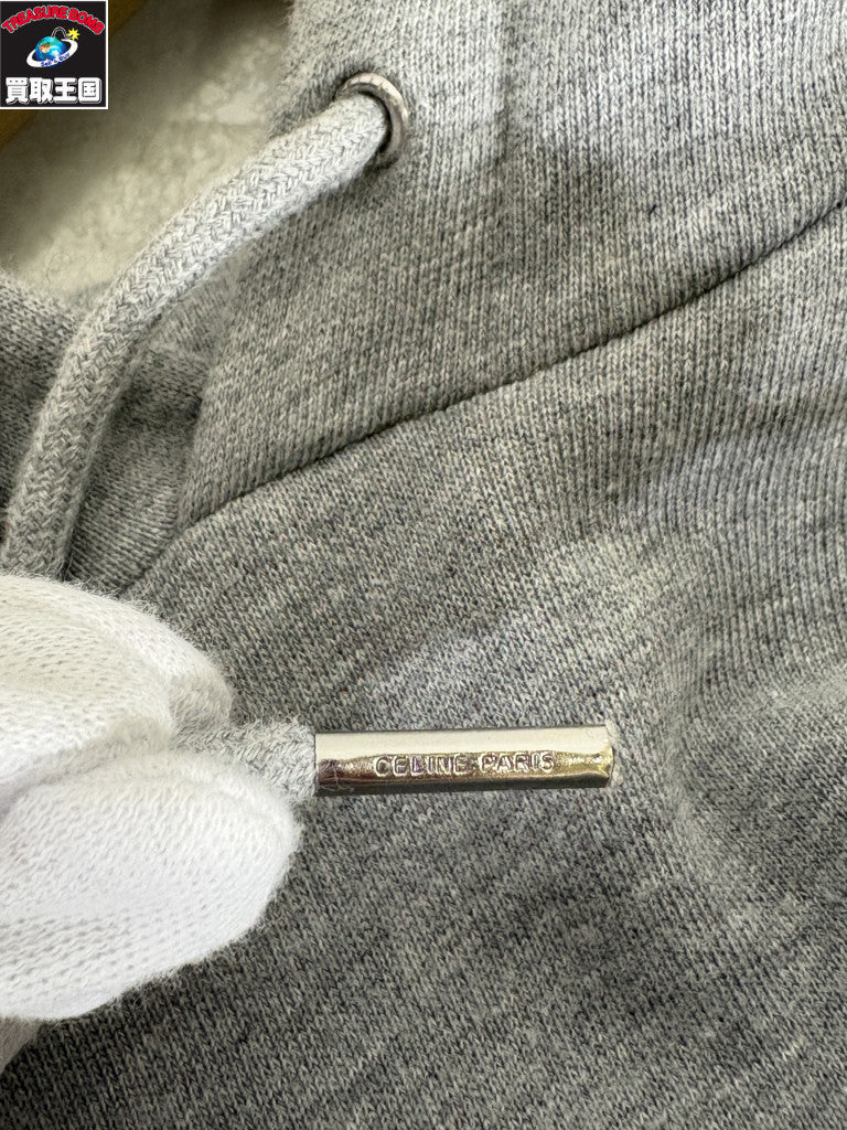 CELINE 20SS Back Logo Print Hoodie S 2Y005917G