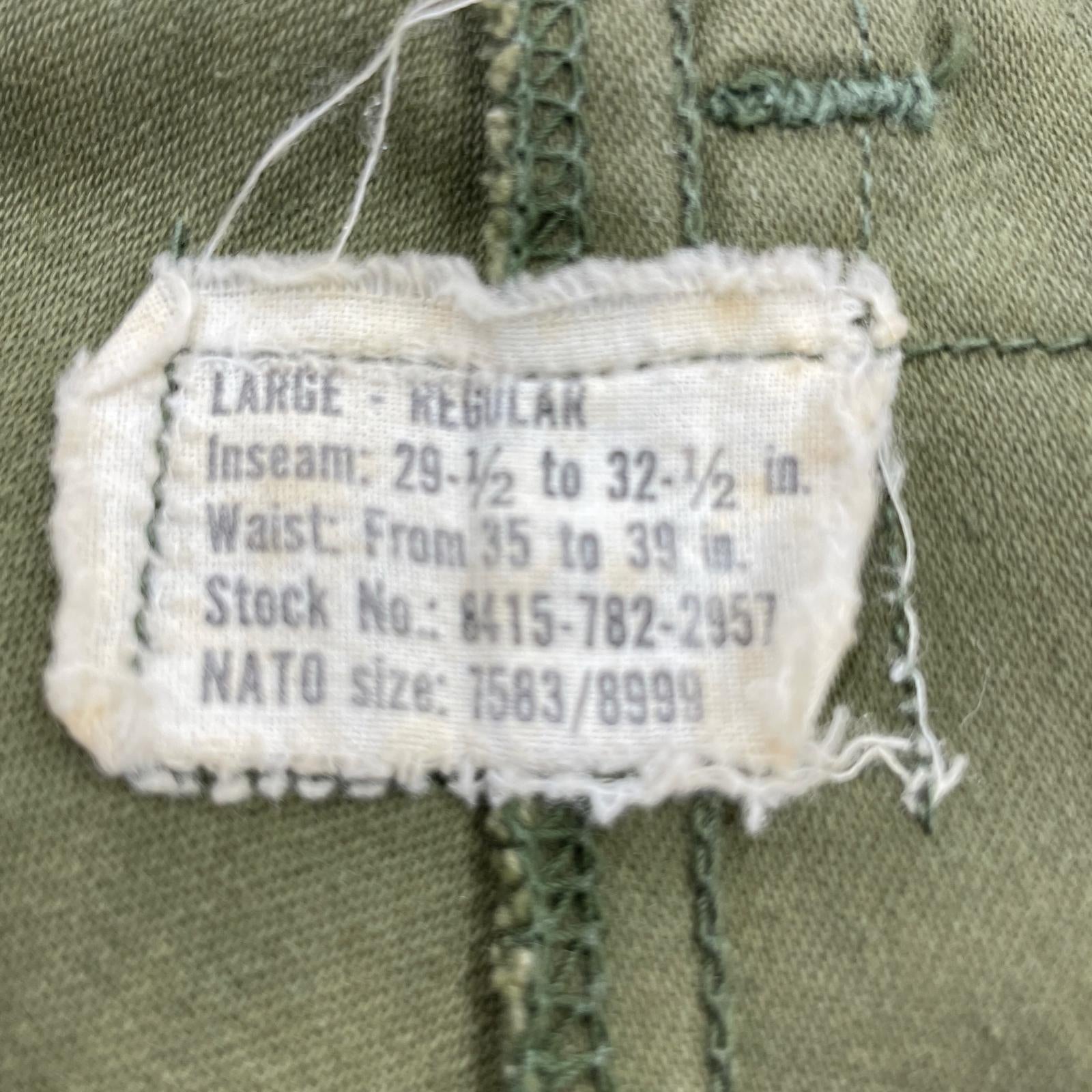 パンツ us army m-65 フィールドパンツ 70s L カーキ