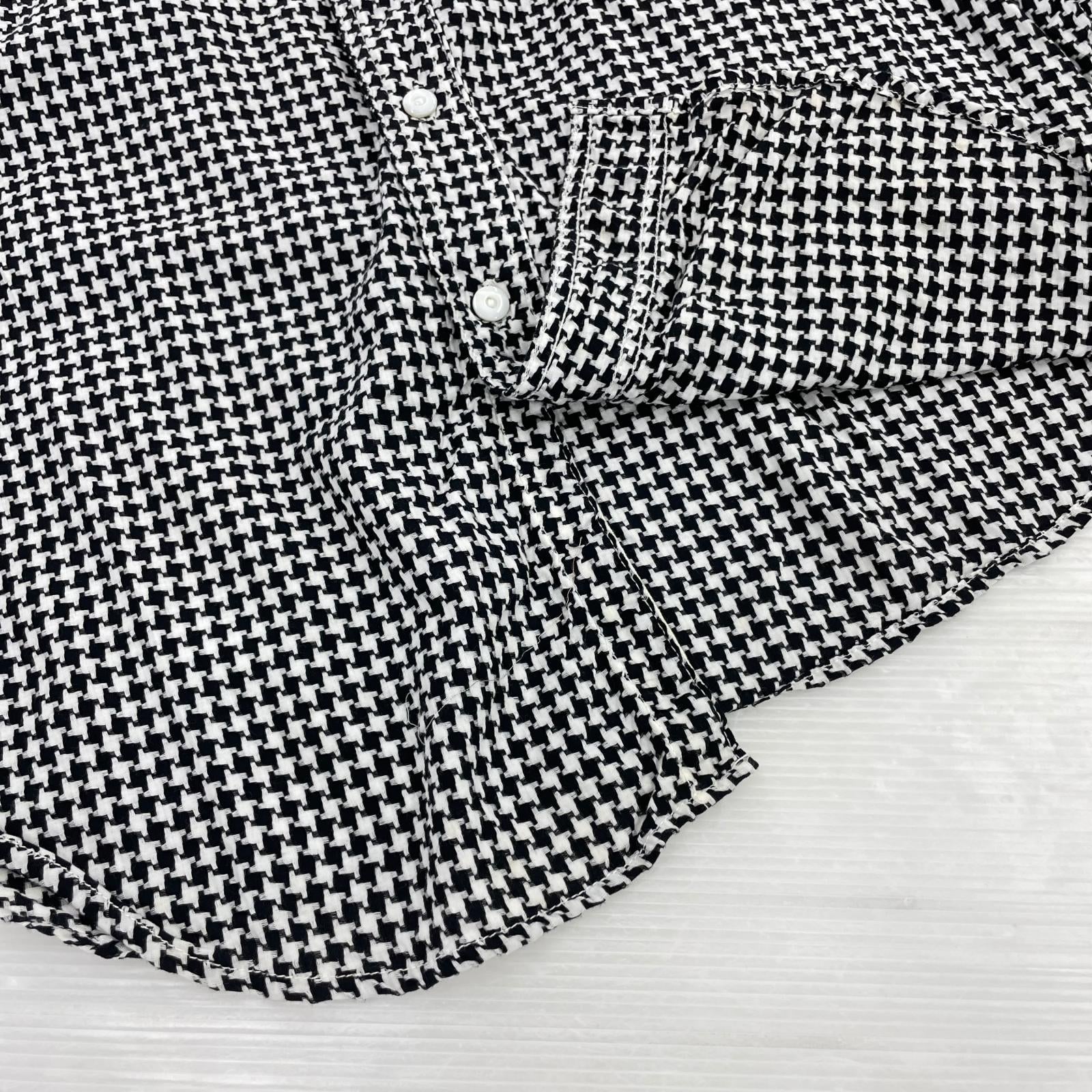 長袖シャツ 千鳥柄LSシャツ L