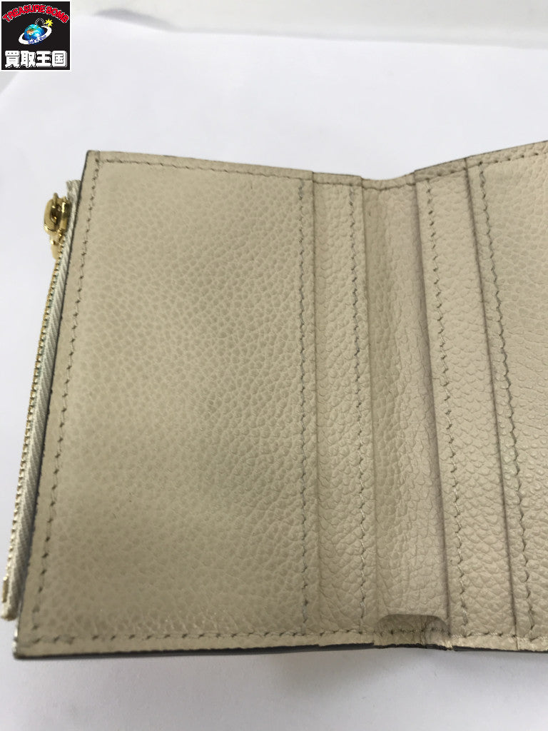 ポルトフォイユ・ゾエ パイソンレザー アイボリー