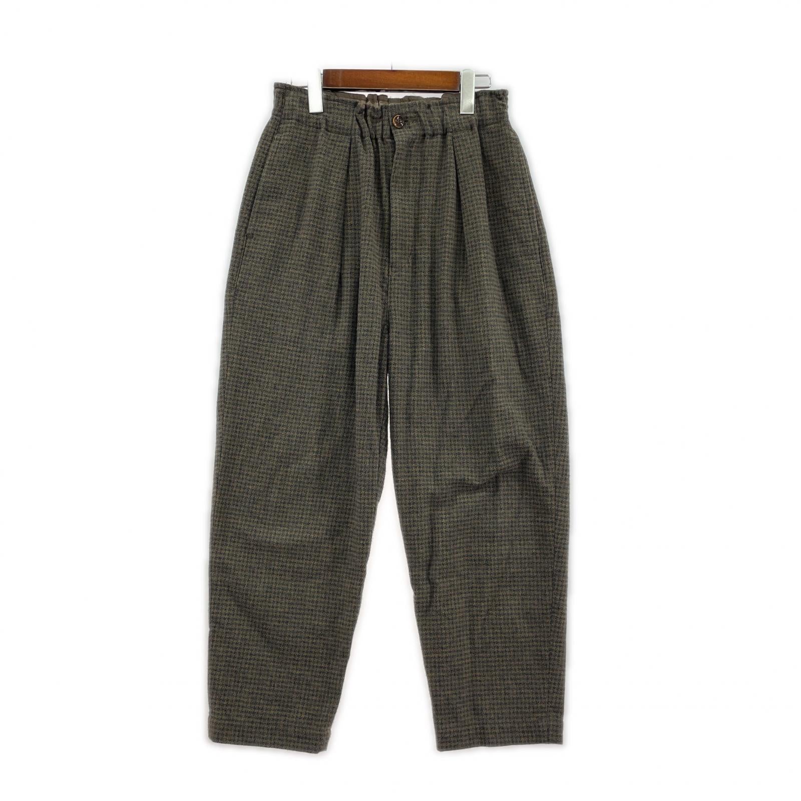 パンツ Brocante チェックパンツ ブラウン