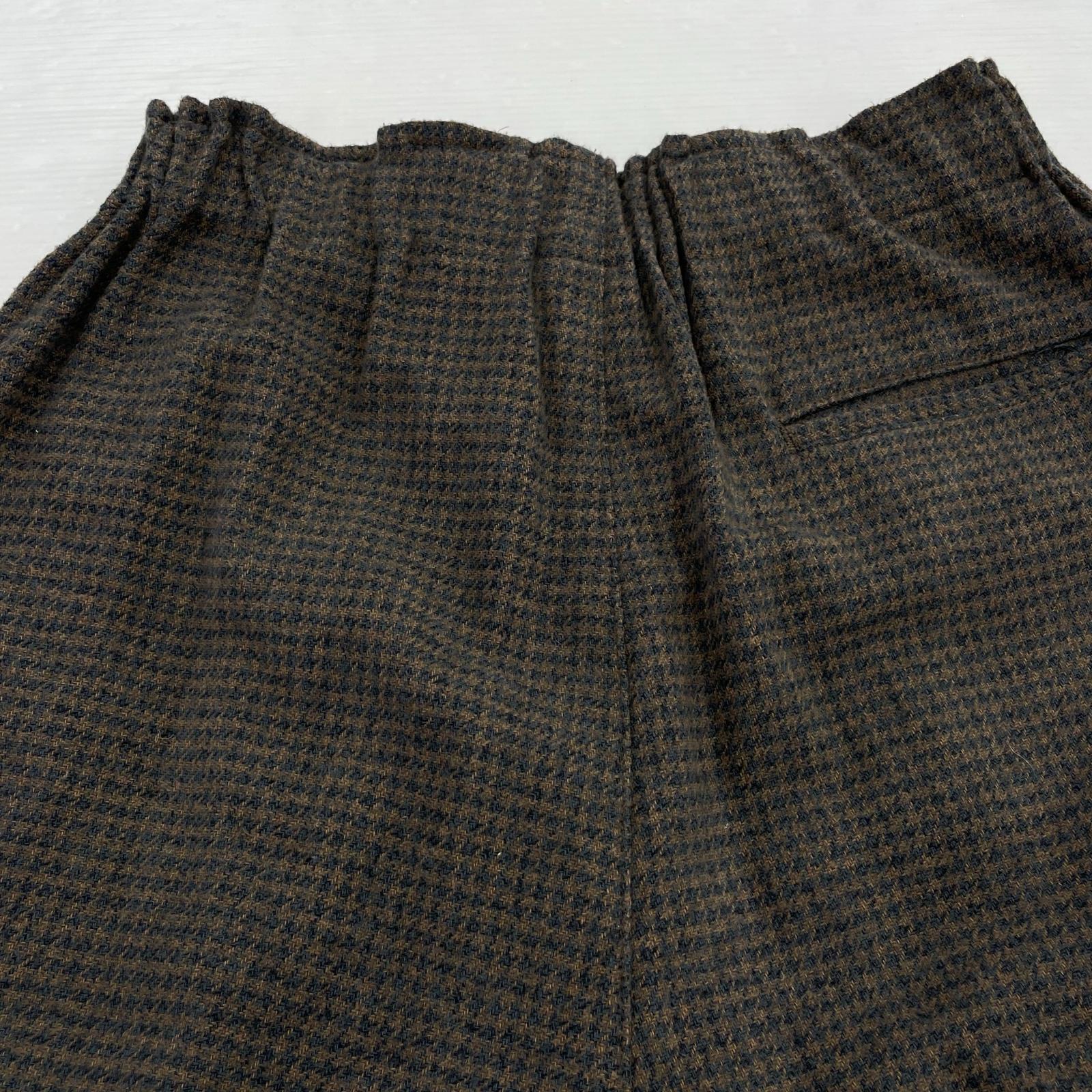 パンツ Brocante チェックパンツ ブラウン