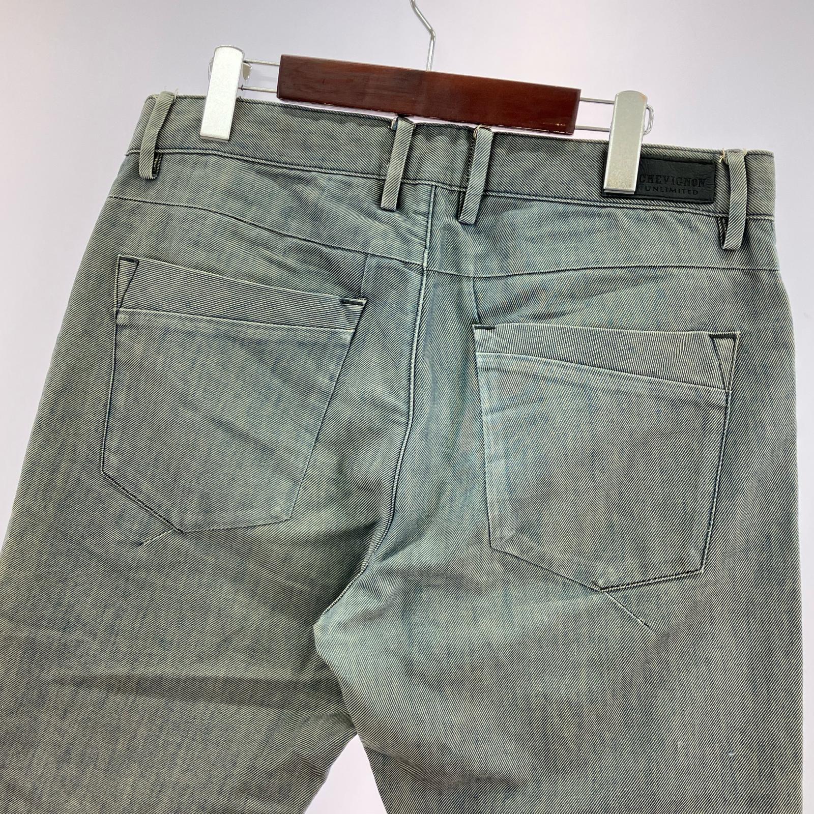 パンツ フランス製 シェビニオン ストレートデニム 34 ブルー