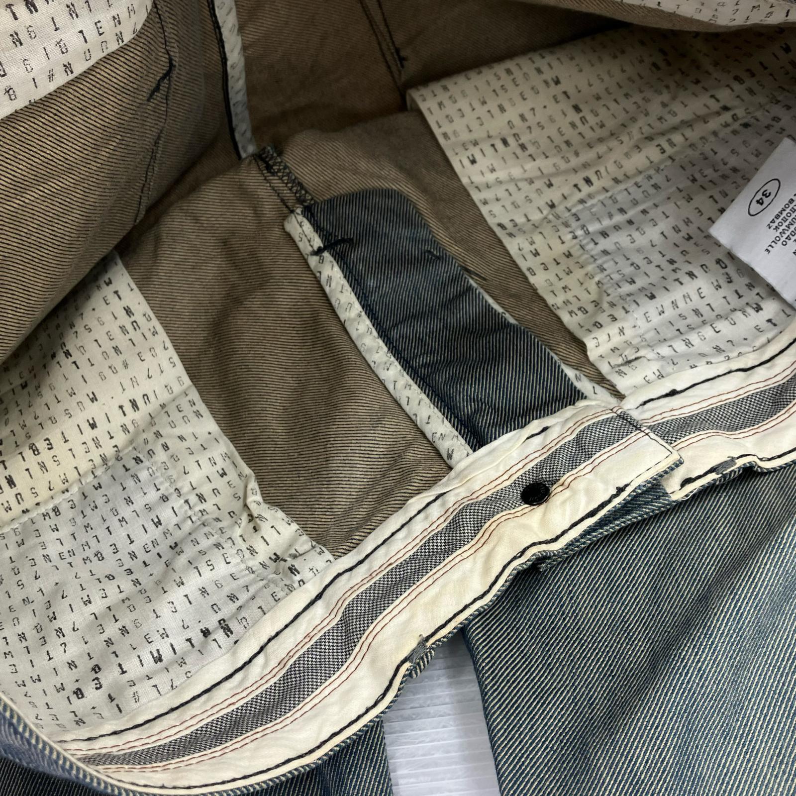 パンツ フランス製 シェビニオン ストレートデニム 34 ブルー