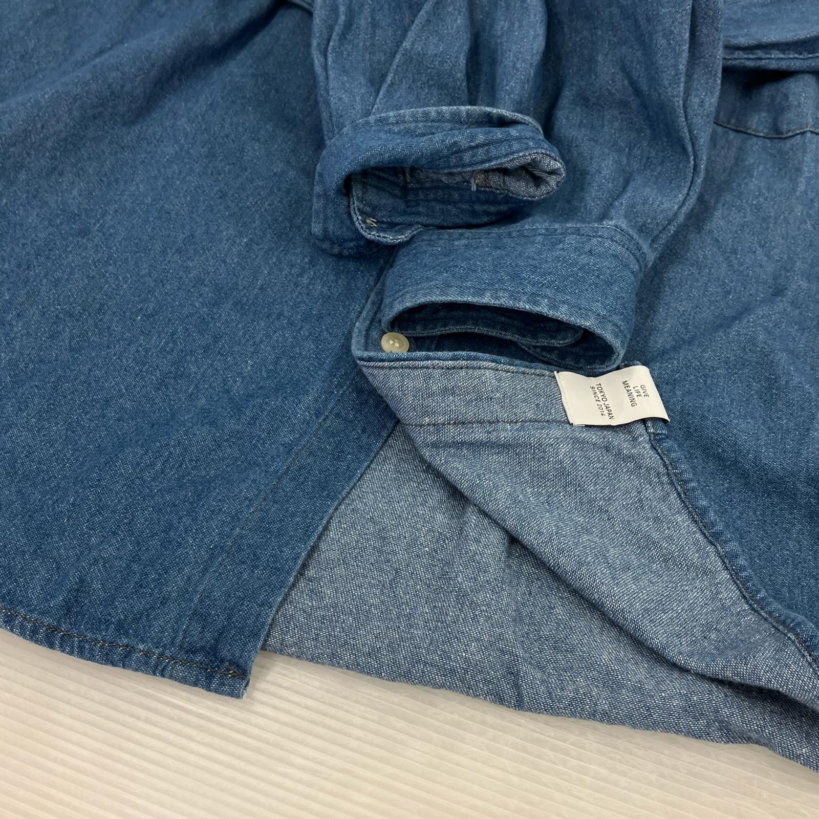 長袖シャツ 23AW ALLEN DENIM LS SHIRT サイズ1 1 ブルー