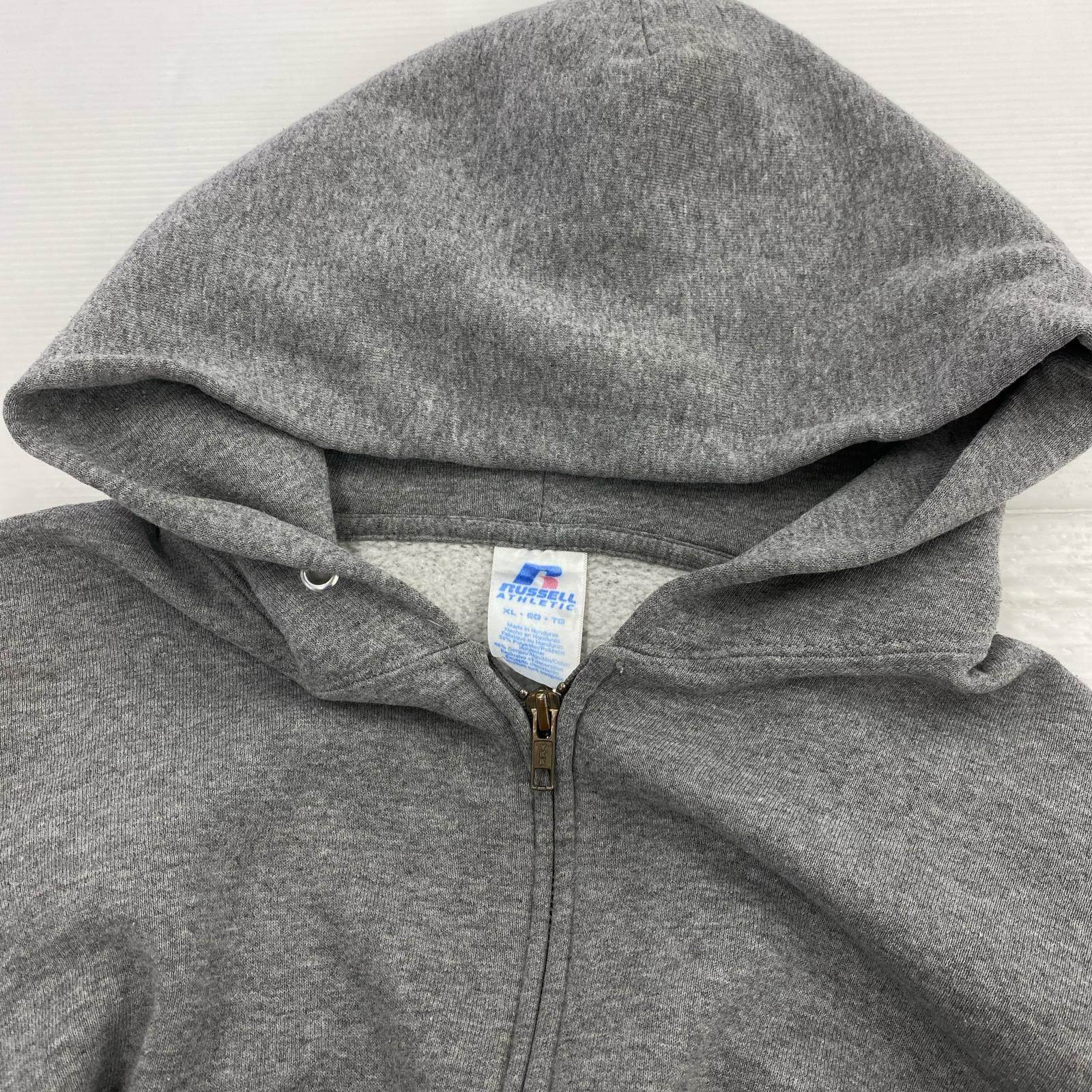 パーカー 00s RUSSELL 無地 グレー XL グレー
