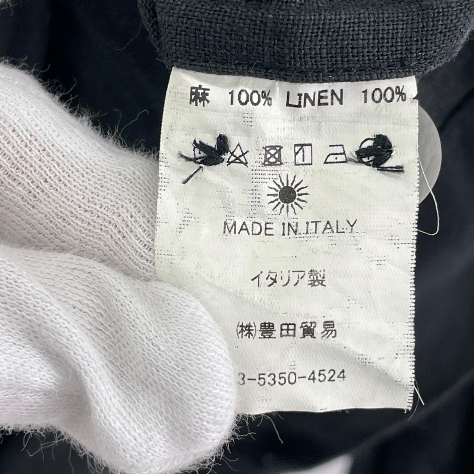 長袖シャツ Giannetto リネンシャツ M ブラック