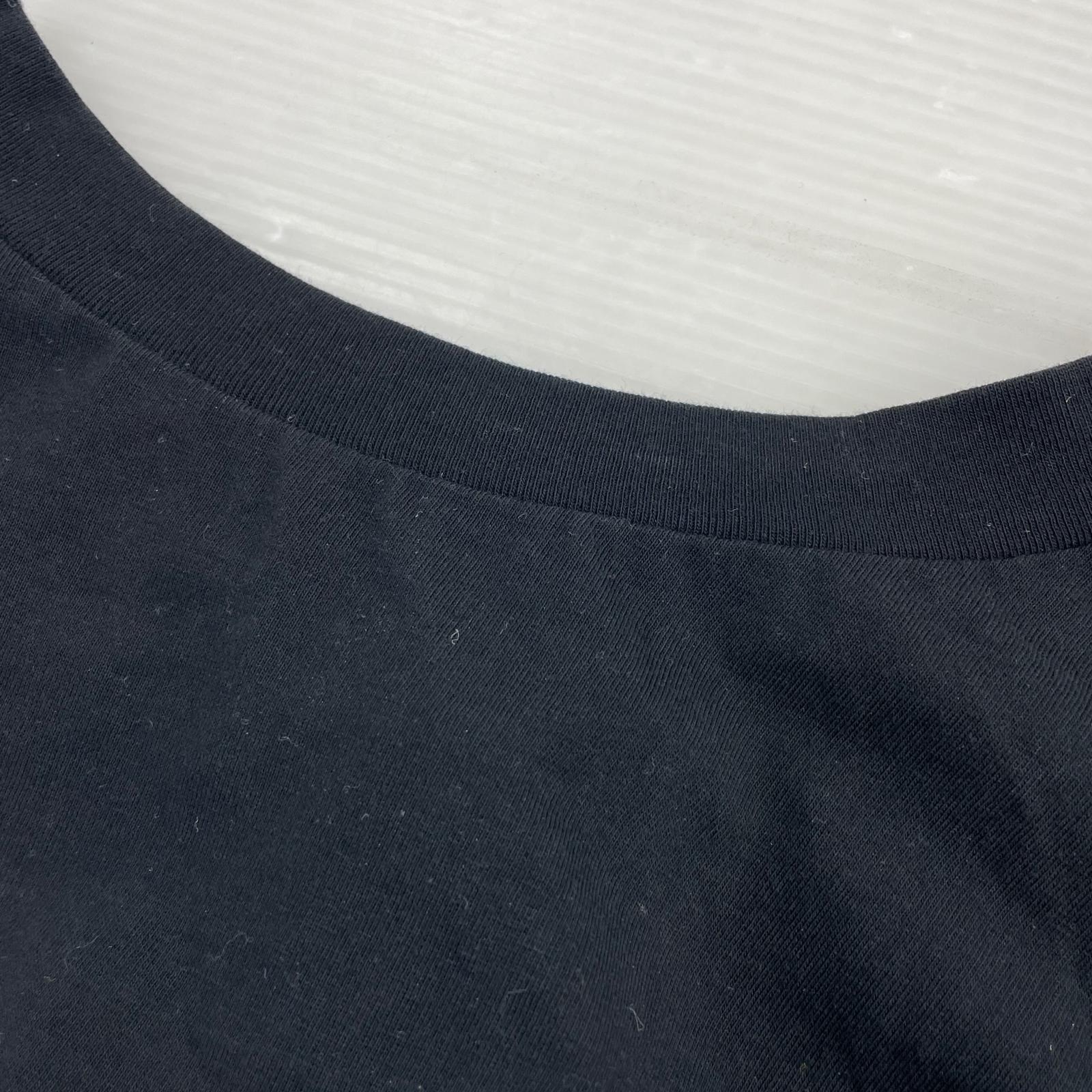 半袖Tシャツ プリントドッキングカットソー S ブラック