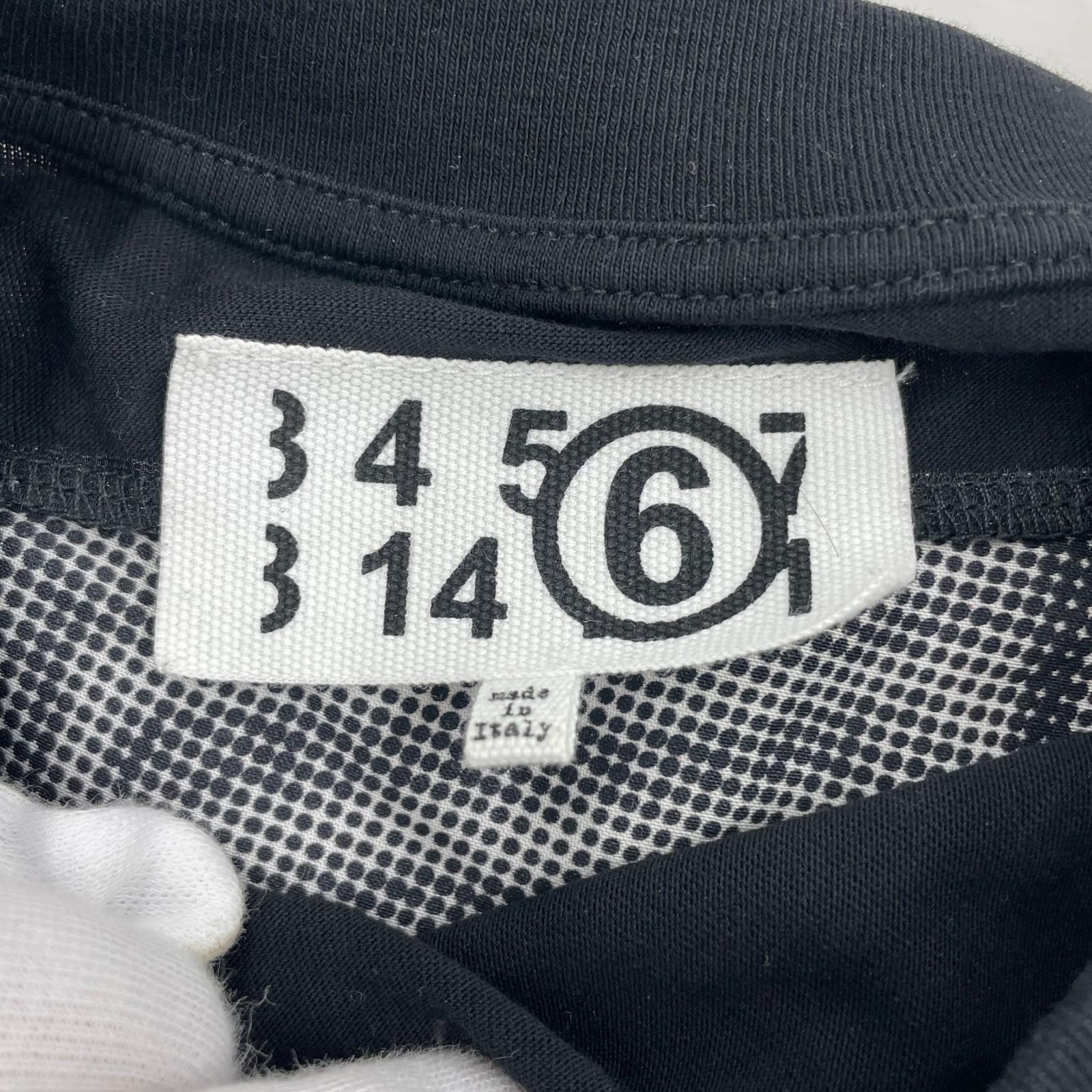 半袖Tシャツ プリントドッキングカットソー S ブラック