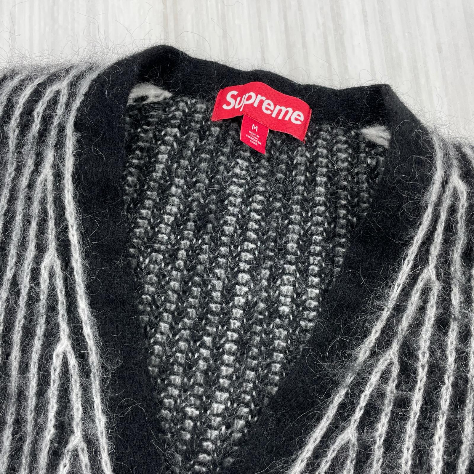 カーディガン 25SS 2-Tone Mohair Cardigan (M) M ブラック