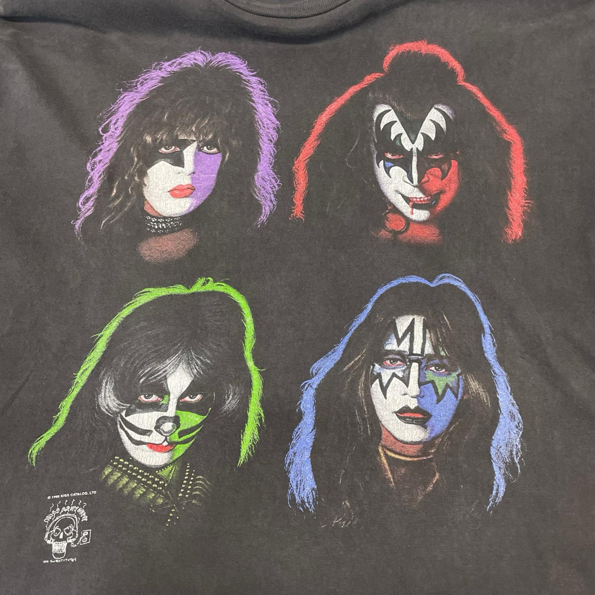 半袖Tシャツ 90s KISS 4 Face バンドTシャツ 1996年 CRONIESタグ LL ブラック