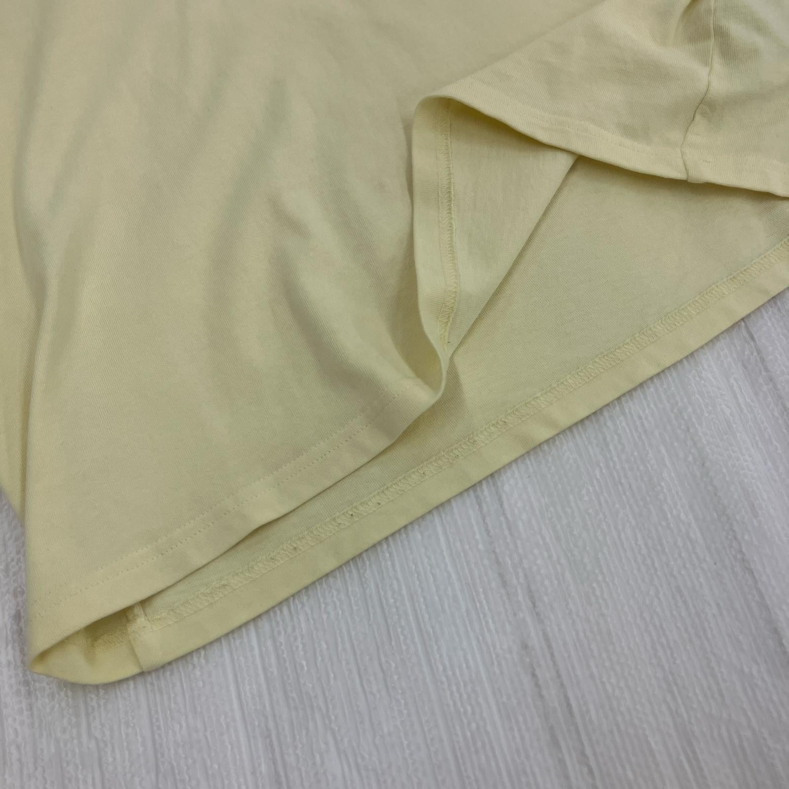 半袖Tシャツ AMI Alexandre Mattiussi ハートロゴ刺繍Tee YLW イエロー
