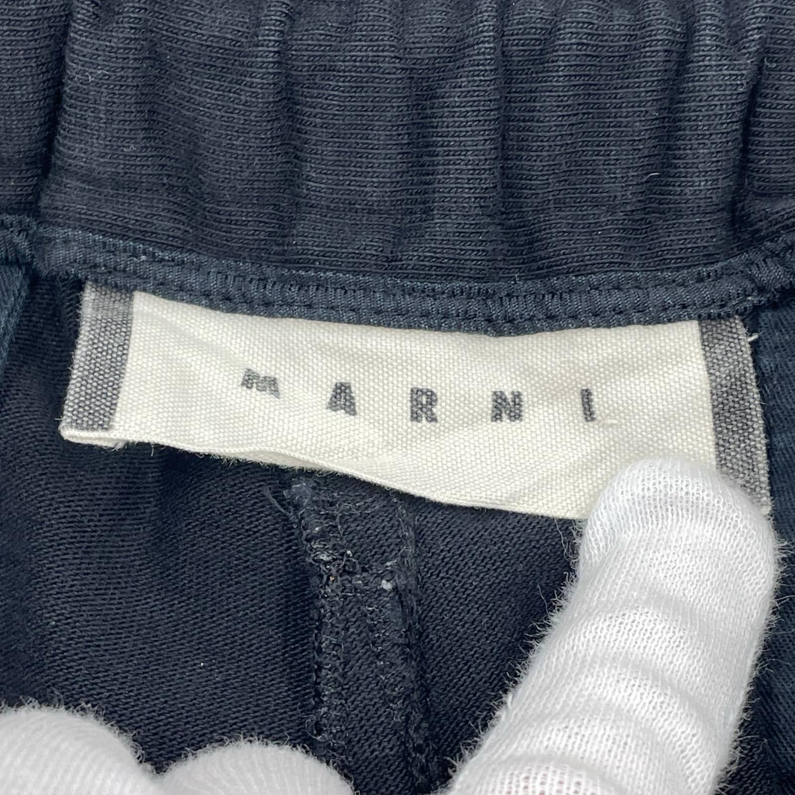 パンツ MARNI デザインスウェットパンツ 48 ネイビー 48 ネイビー