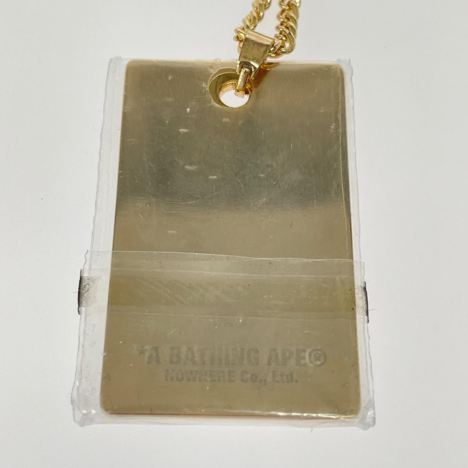 ネックレス A BATHING APE カードデザイン ネックレス ゴールド