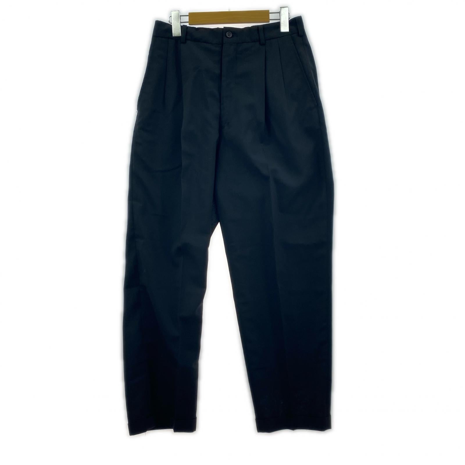 パンツ HOMME 96AW 田中オム 90s Wタックスラックス S ブラック