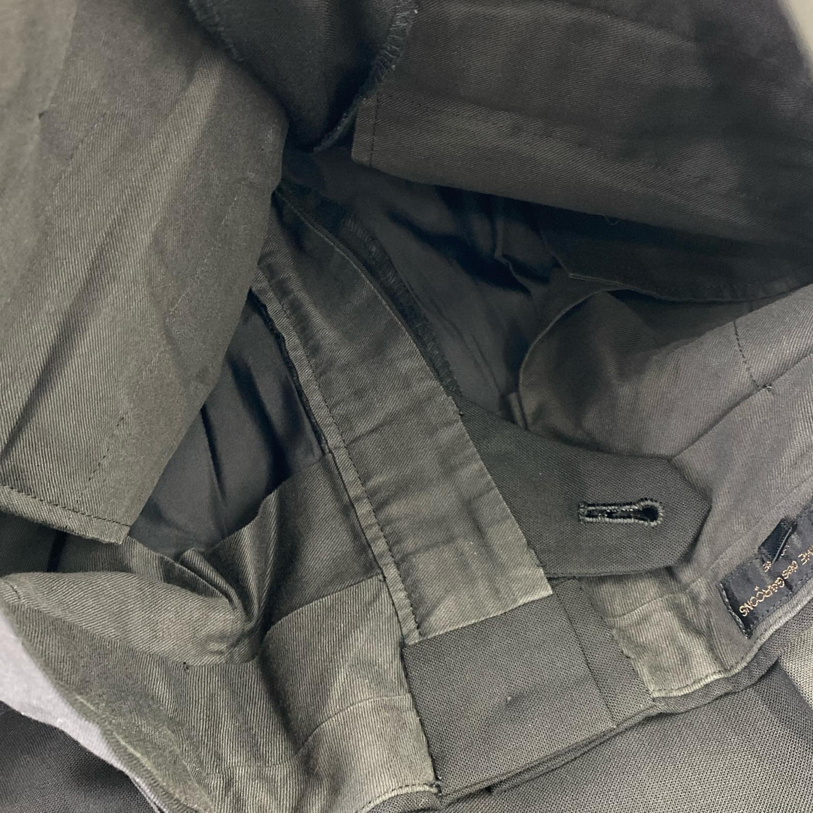 パンツ HOMME 96AW 田中オム 90s Wタックスラックス S ブラック