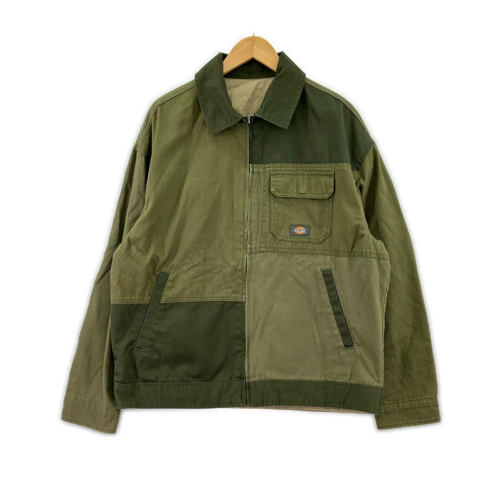 ジャケット Dickies リバーシブルワークジャケット グリーン M