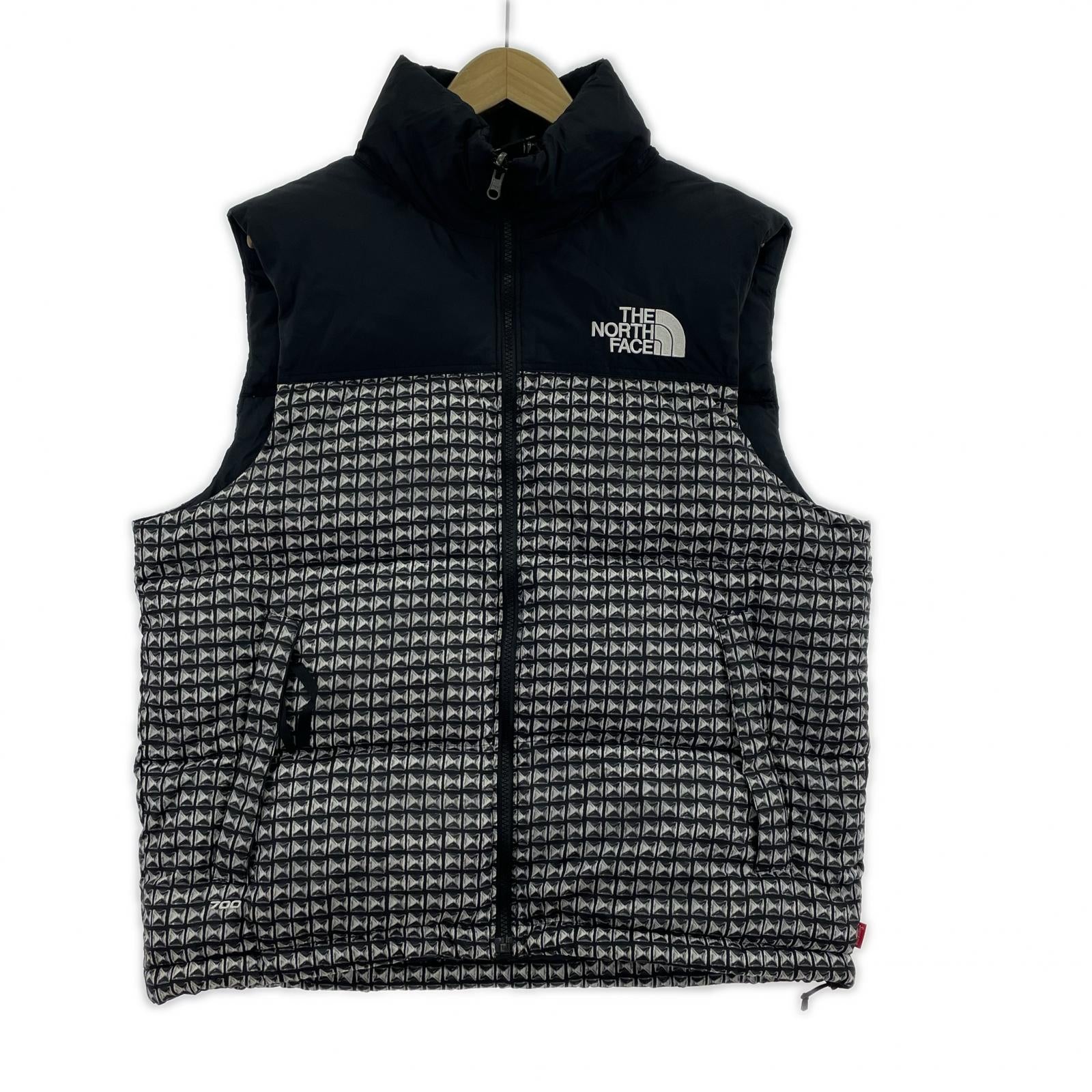 ダウンベスト ×Supreme Studded Nuptse Vest M ブラック