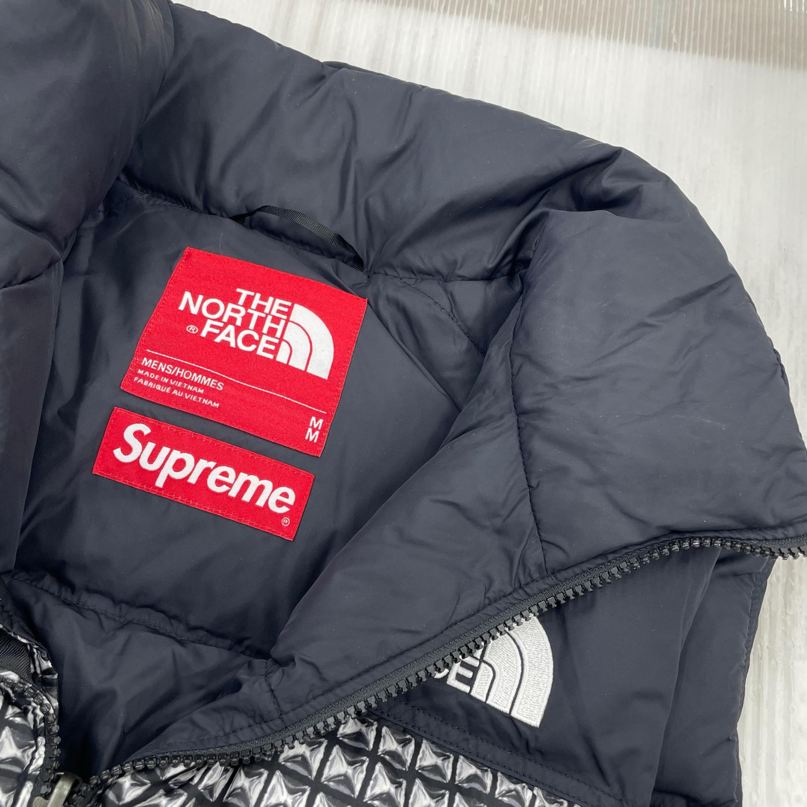 ダウンベスト ×Supreme Studded Nuptse Vest M ブラック