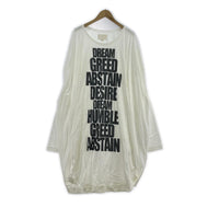 長袖Tシャツ ORIMI 25ss LONG STYLE TEXTED T-SHIRT L ホワイト