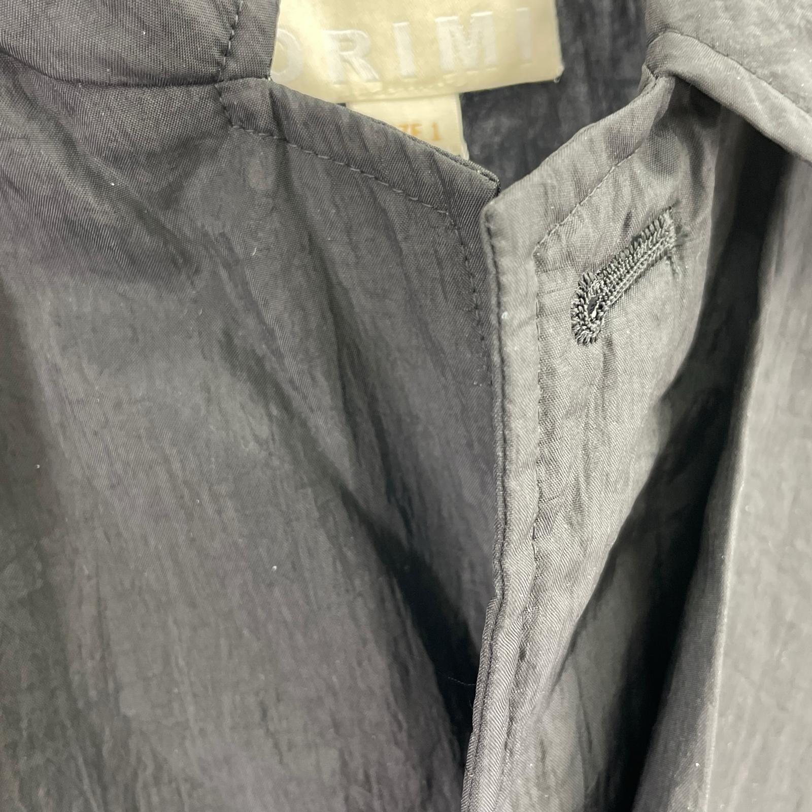 ジャケット ORIMI 25SS ATTACHED SOUTIEN COLLAR COAT ブラック