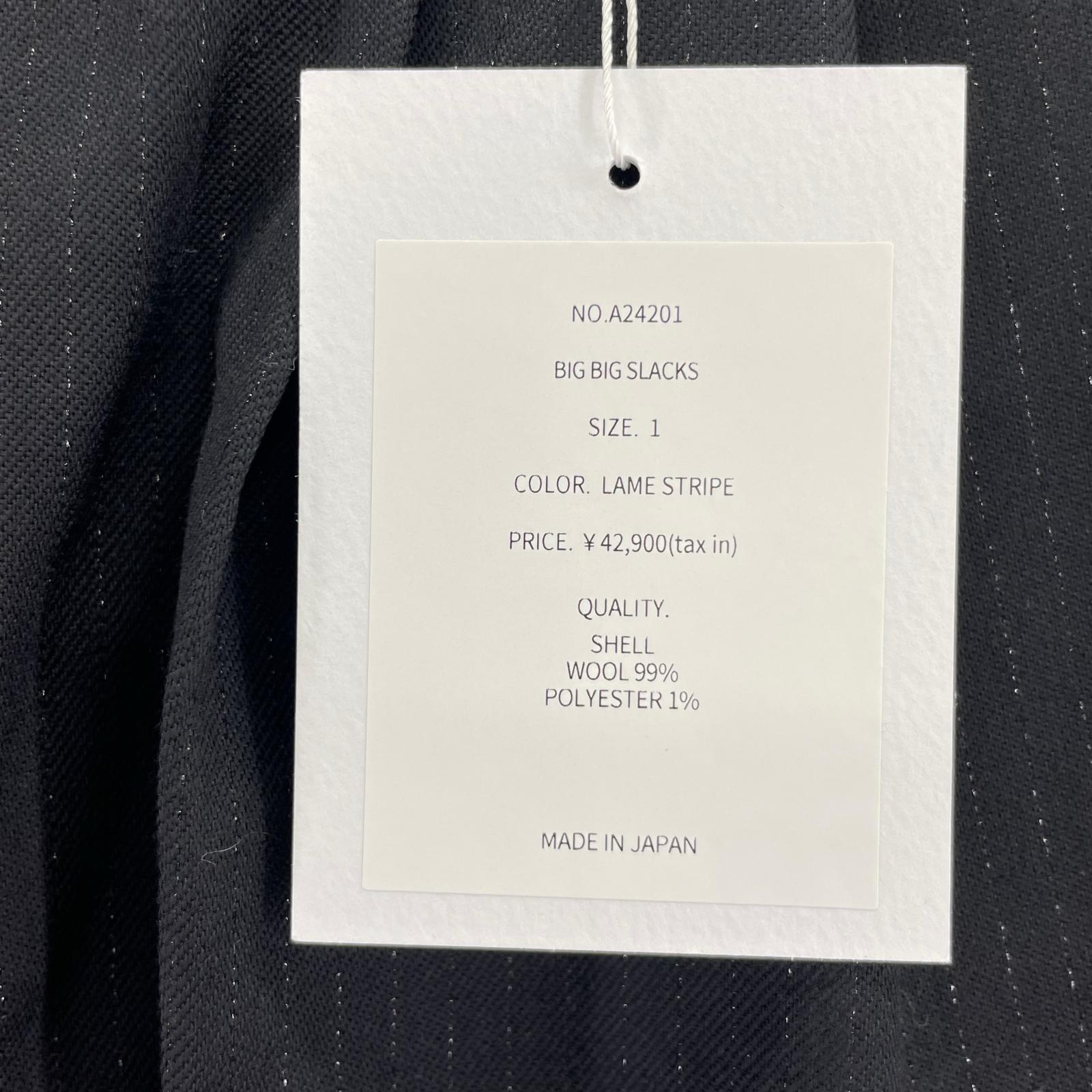 パンツ ORIMI 24AW BIG BIG SLACKS ブラック