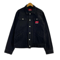 デニムジャケット ブラックデニム トラッカージャケット(XL) ブラック