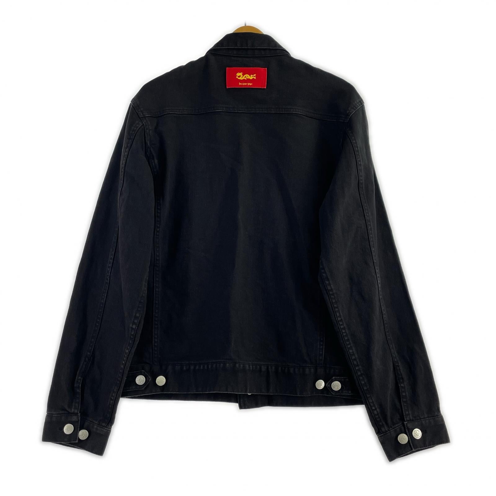 デニムジャケット ブラックデニム トラッカージャケット(XL) ブラック