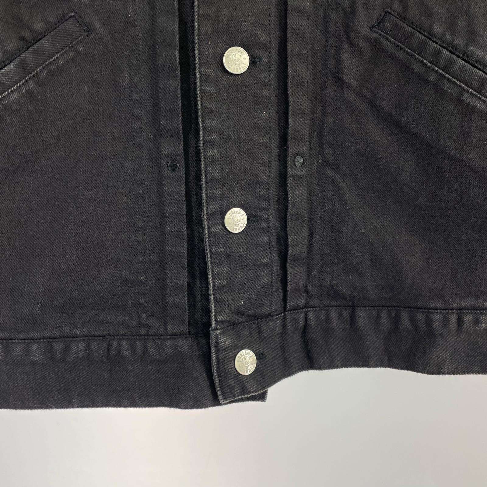 デニムジャケット ブラックデニム トラッカージャケット(XL) ブラック