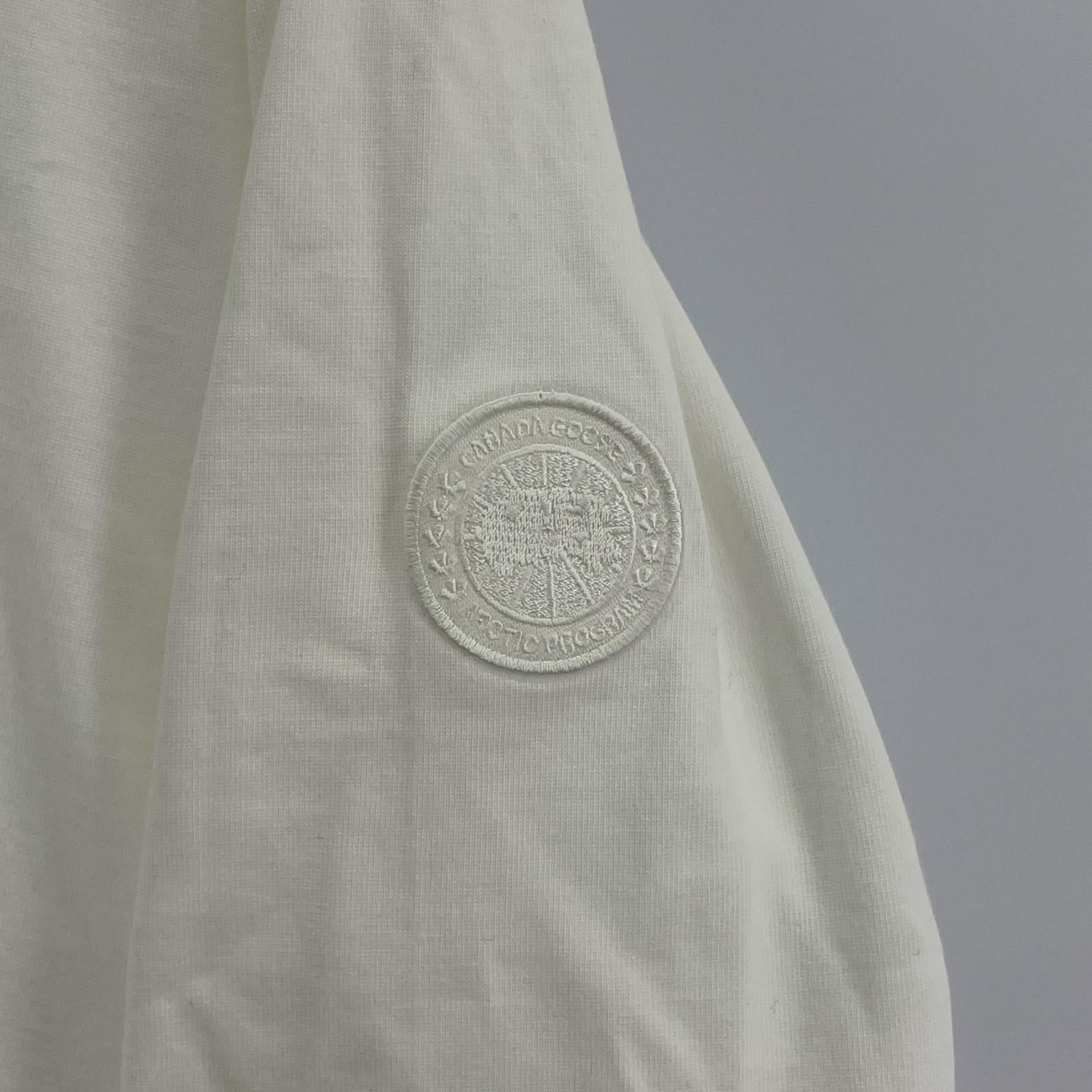 長袖Tシャツ CANADA GOOSE Willow Long Sleeve T-Shirt 1621WJ 白 (M) M ホワイト