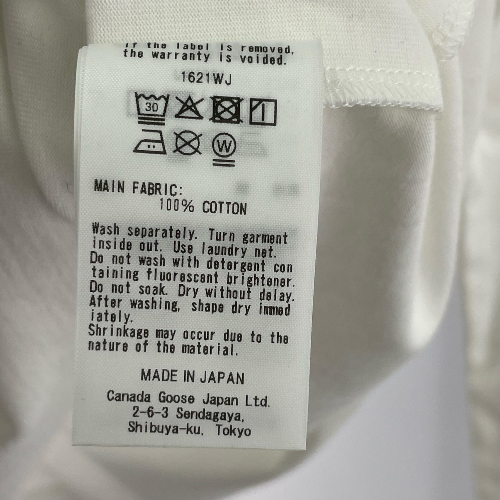 長袖Tシャツ CANADA GOOSE Willow Long Sleeve T-Shirt 1621WJ 白 (M) M ホワイト