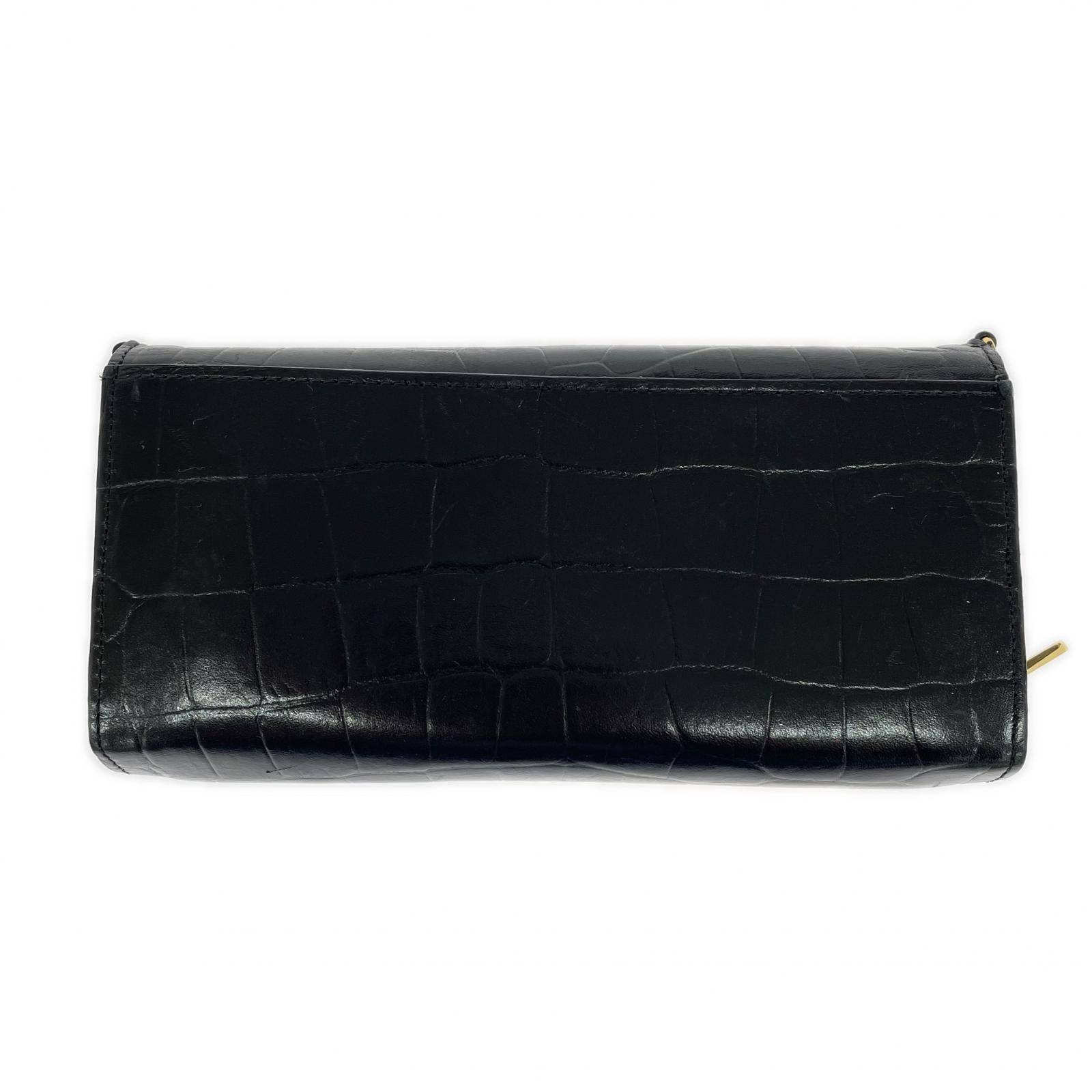 長財布 Accessoires De Mademoiselle ビジュー型押し ブラック