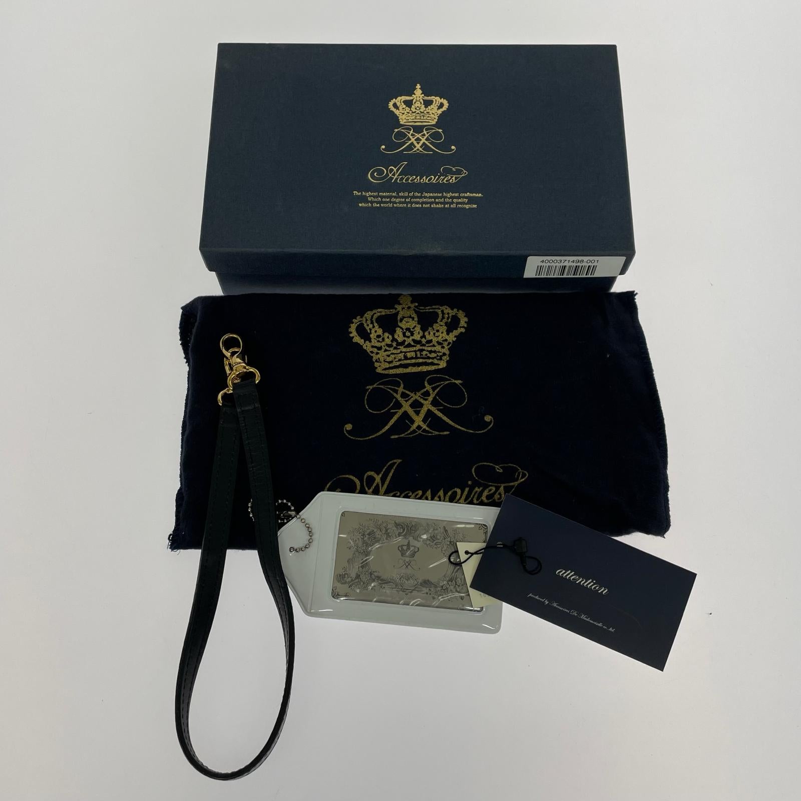 長財布 Accessoires De Mademoiselle ビジュー型押し ブラック