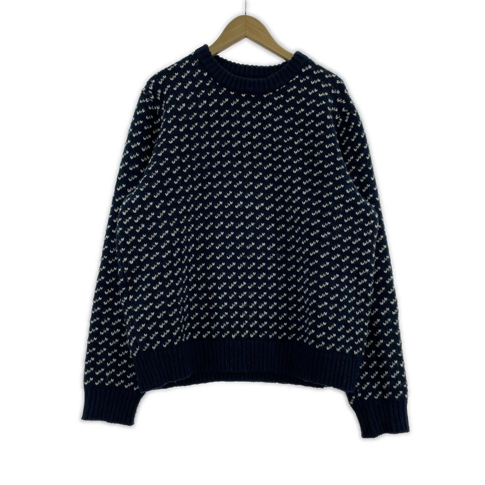 ニット birds eye knit ネイビー