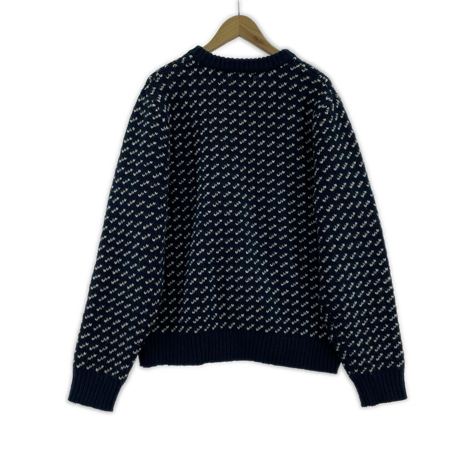 ニット birds eye knit ネイビー