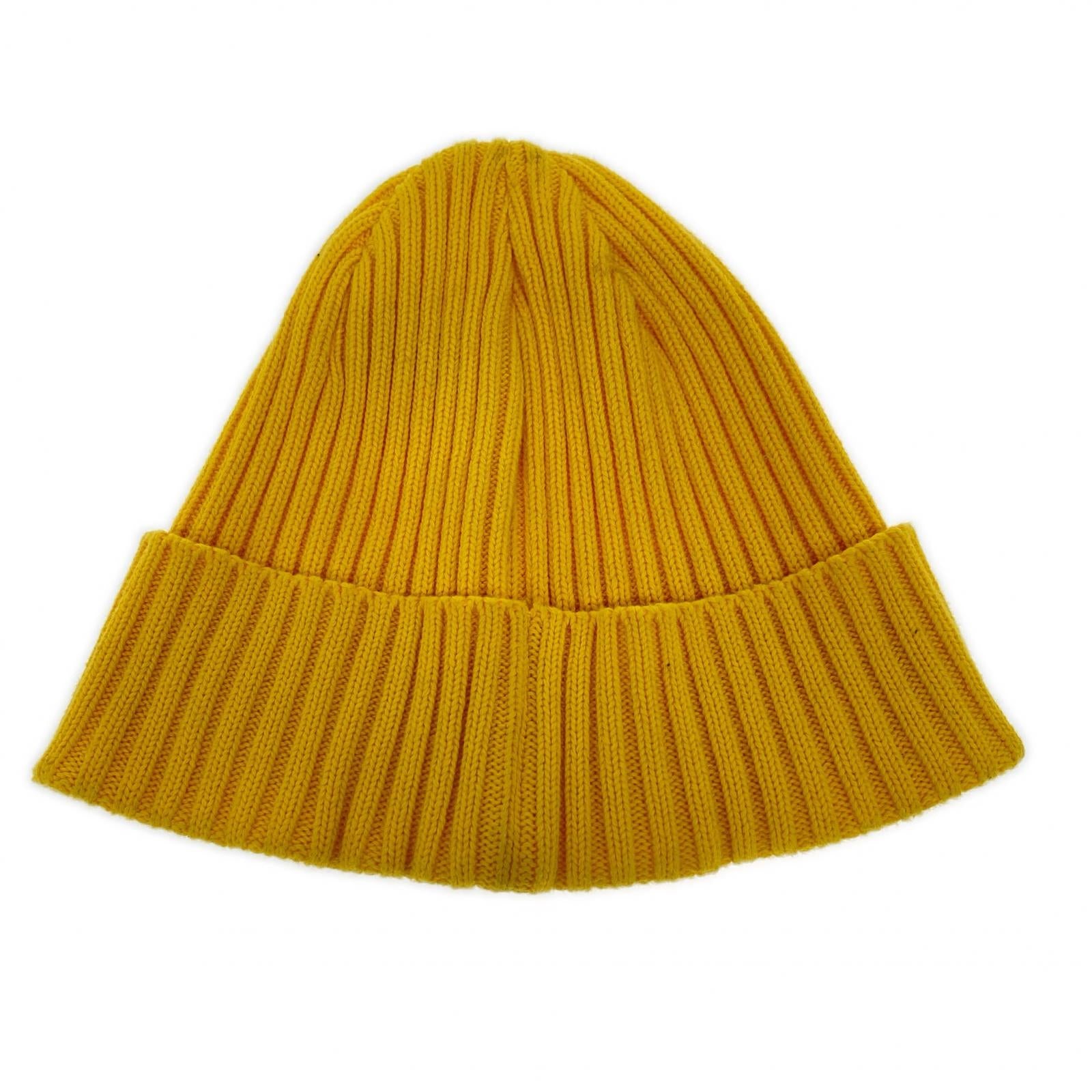 ニットキャップ Small Box logo Beanie 黄色