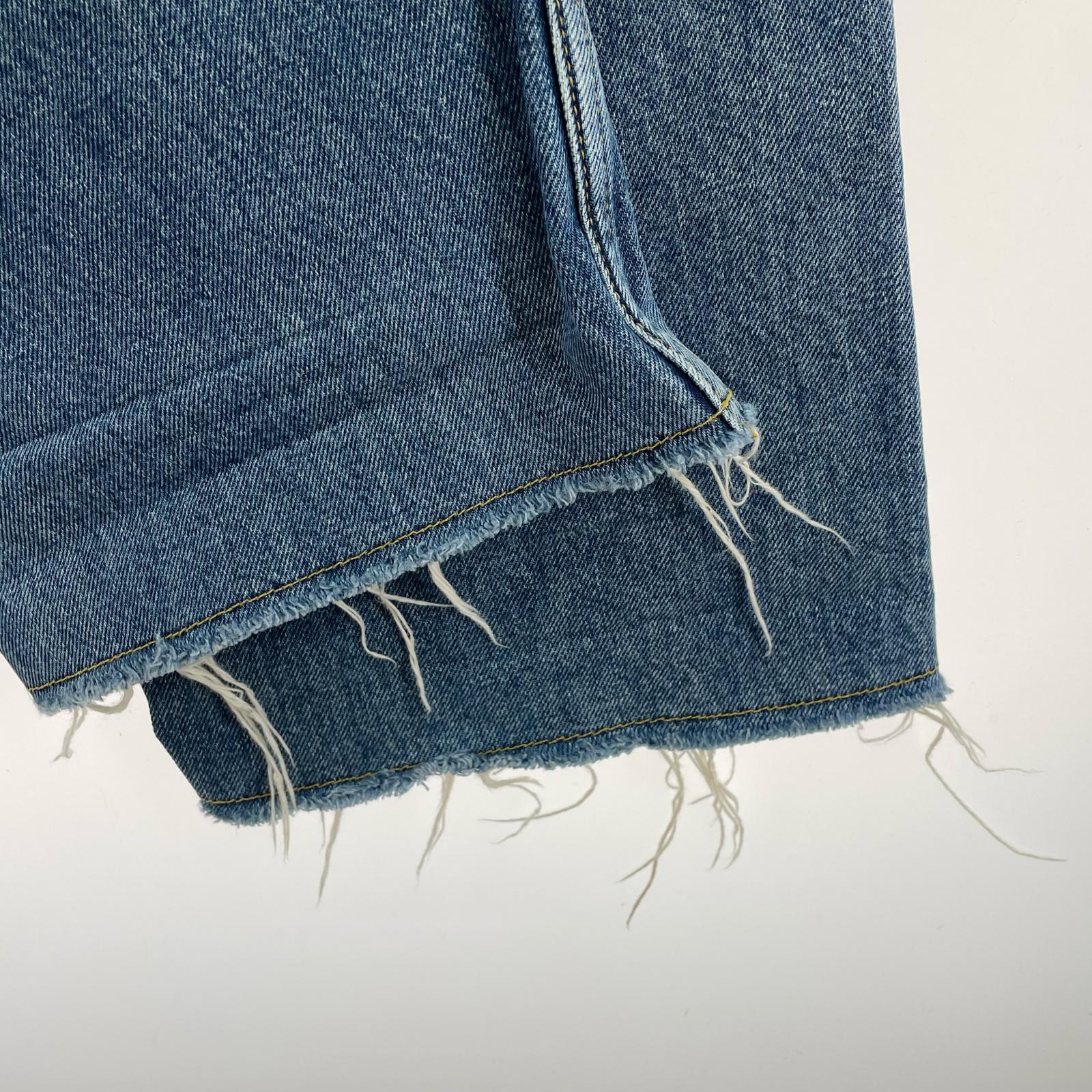 デニムパンツ 20AW カットオフデニムパンツ 32 ブルー