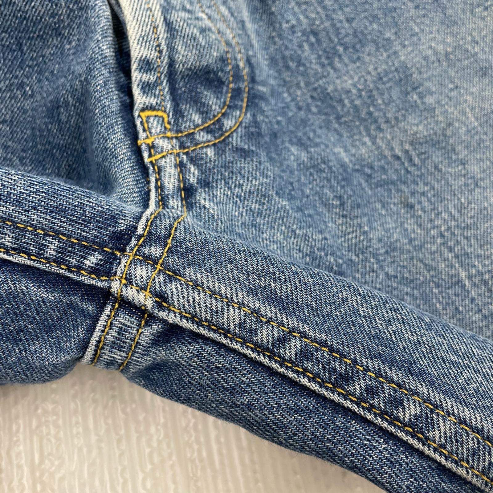 デニムパンツ 20AW カットオフデニムパンツ 32 ブルー