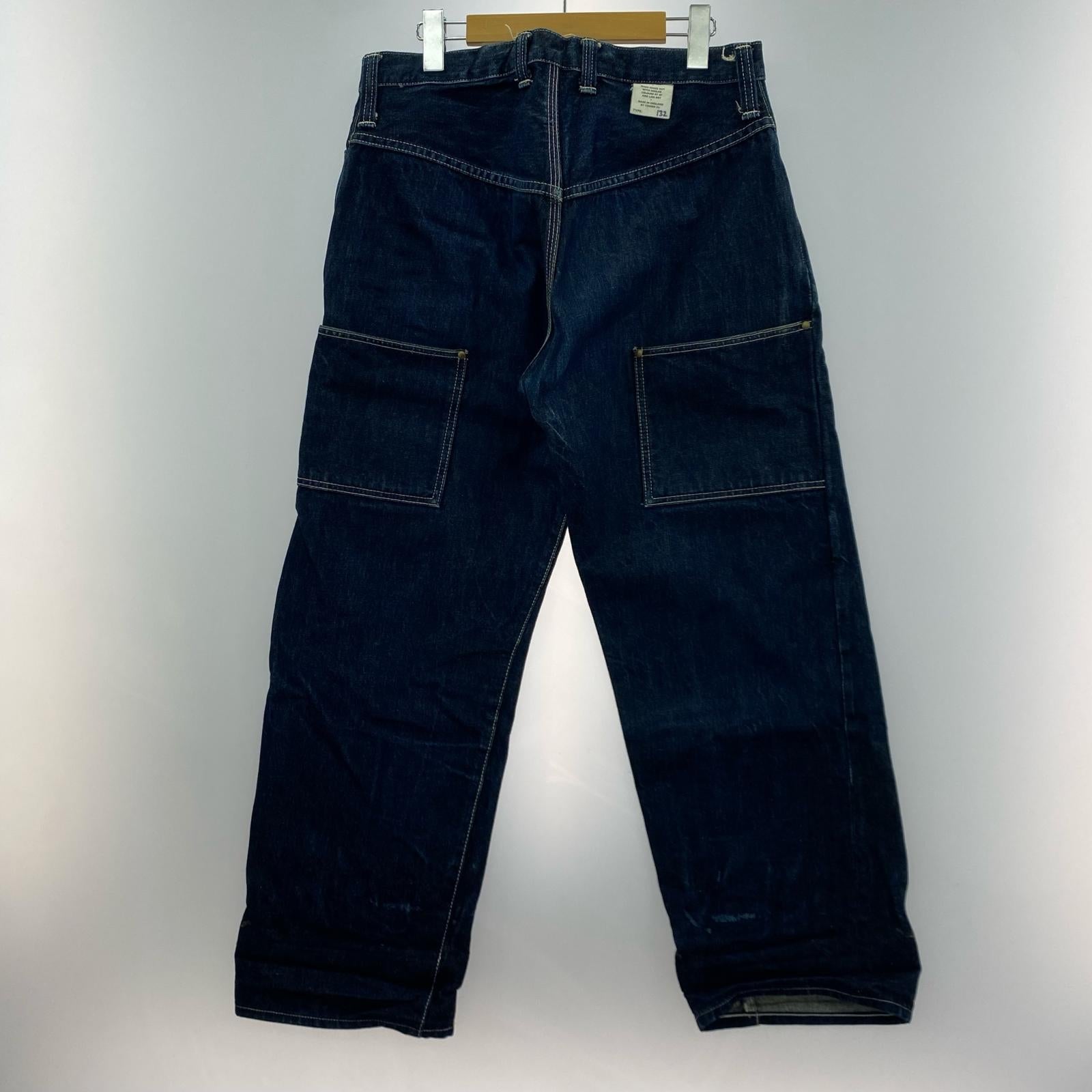 デニムパンツ tender 132 wide denim 3 ブルー