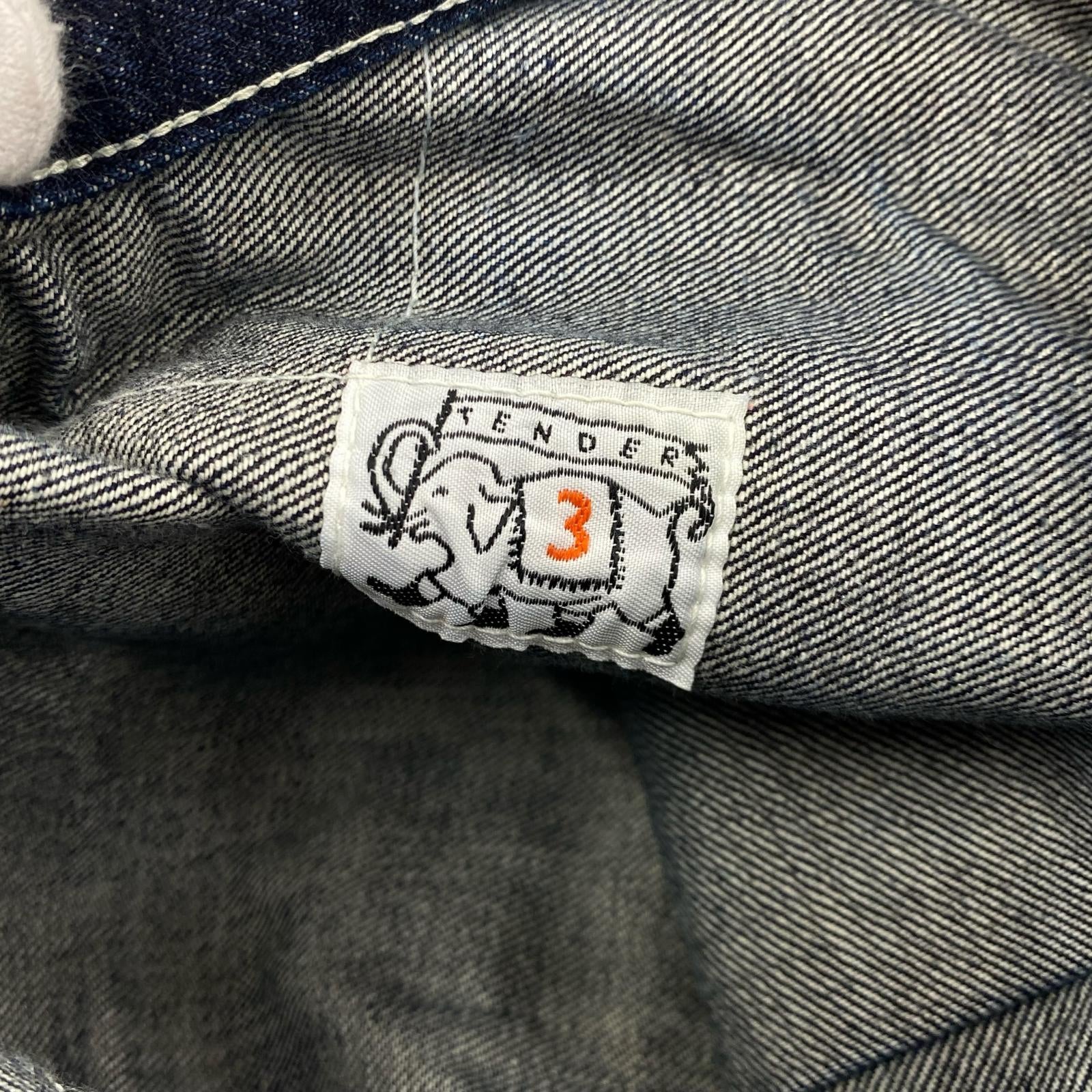 デニムパンツ tender 132 wide denim 3 ブルー