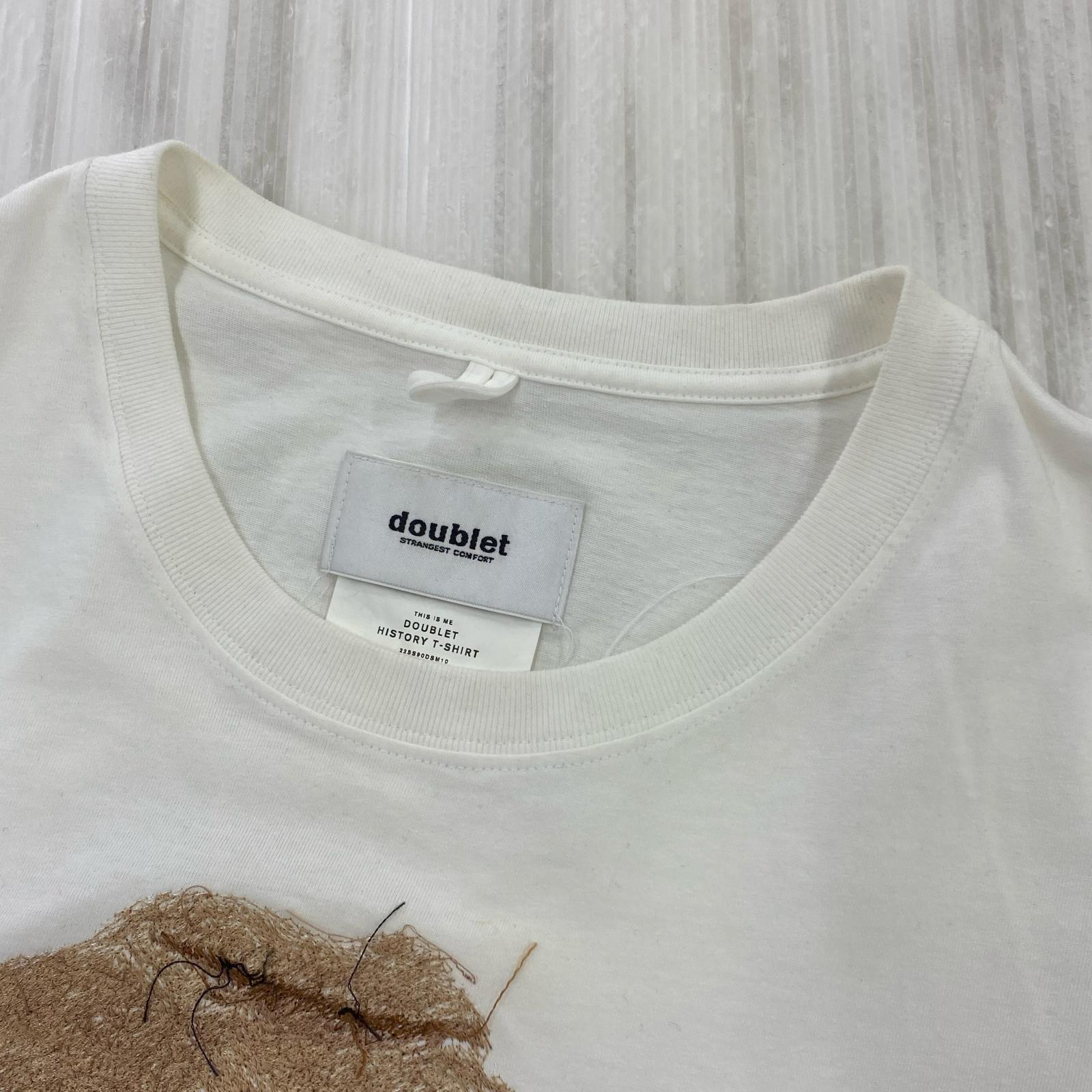 半袖Tシャツ doublet HISTORY EMBROIDERY T-SHIRT デザインTee ホワイト L ホワイト
